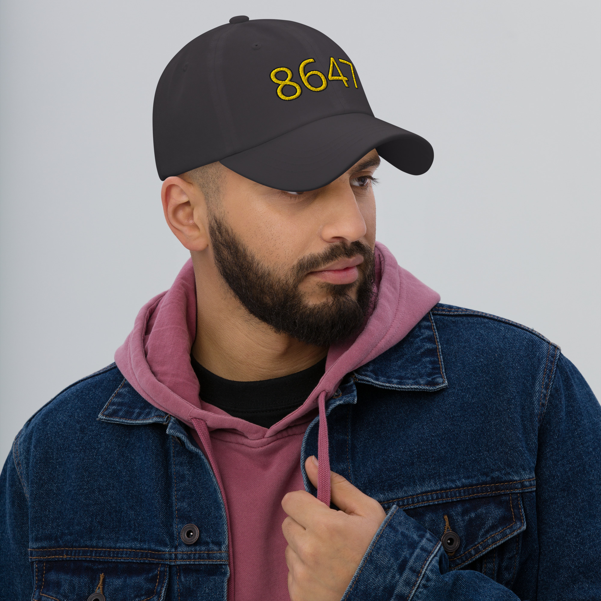 R - 8647 Classic Dad Hat Yellow Lettering Style 1 - Image 9