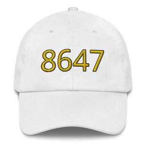 R - 8647 Classic Dad Hat Yellow Lettering Style 1