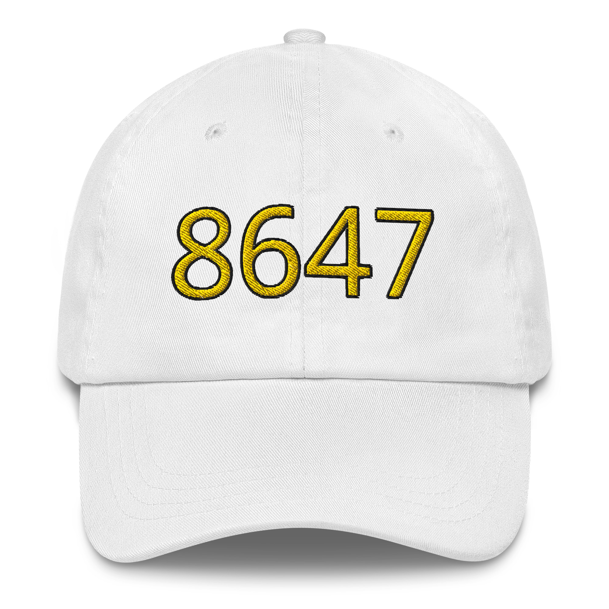 R - 8647 Classic Dad Hat Yellow Lettering Style 1