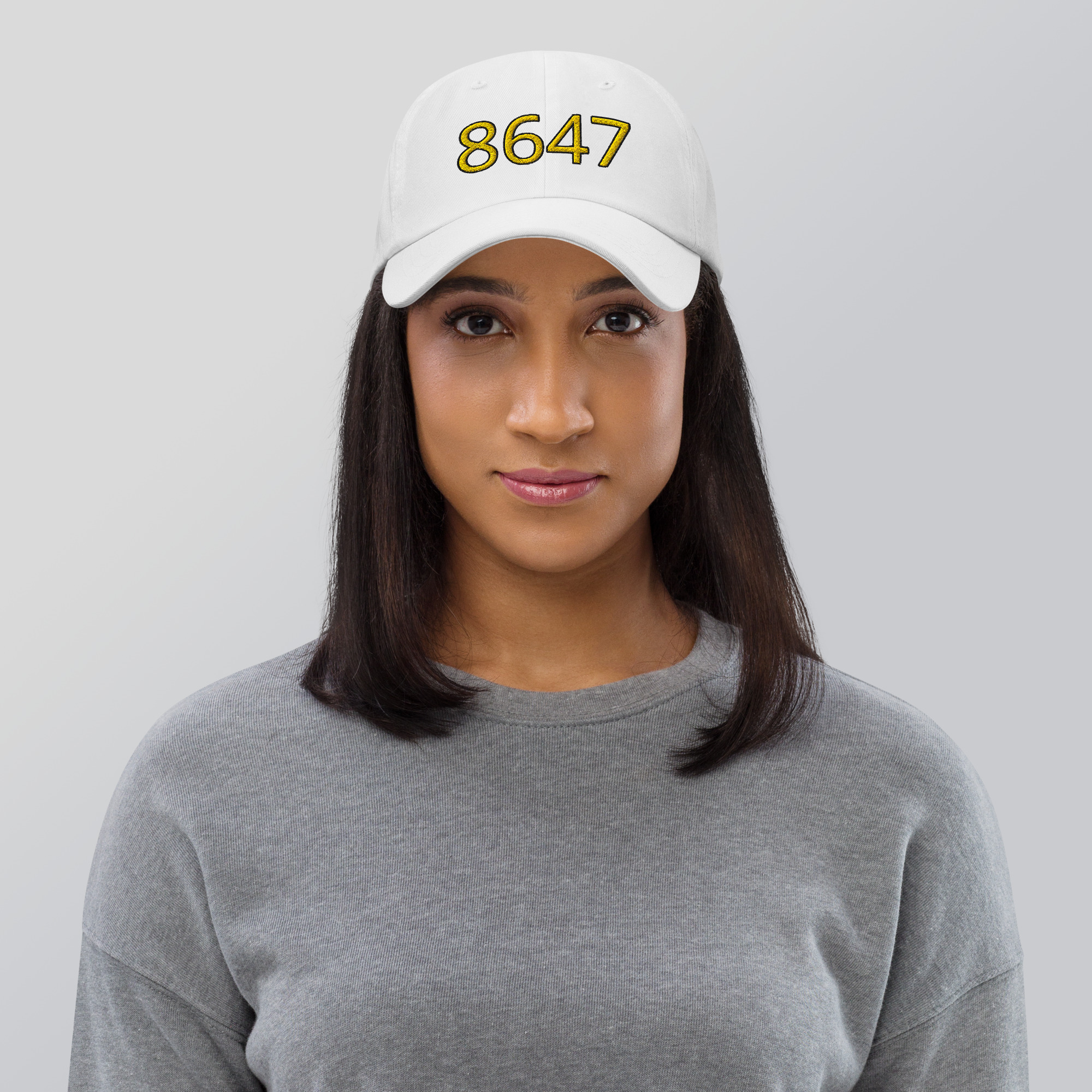R - 8647 Classic Dad Hat Yellow Lettering Style 1 - Image 2
