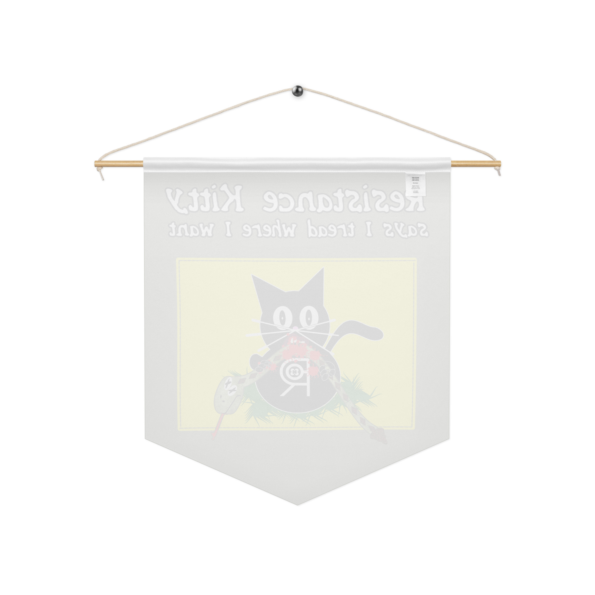 R - Resistance Kitty I Tread Where I Want Pennant Banner - Image 2