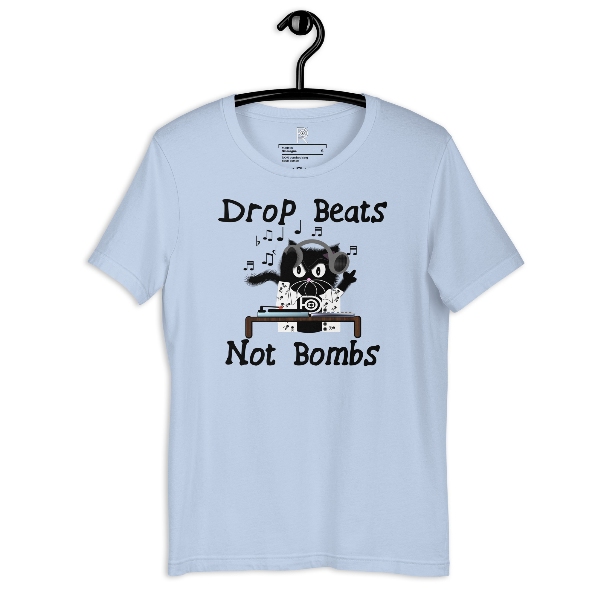 R - Drop Beats Not Bombs Light Style Unisex T-shirt - Image 16