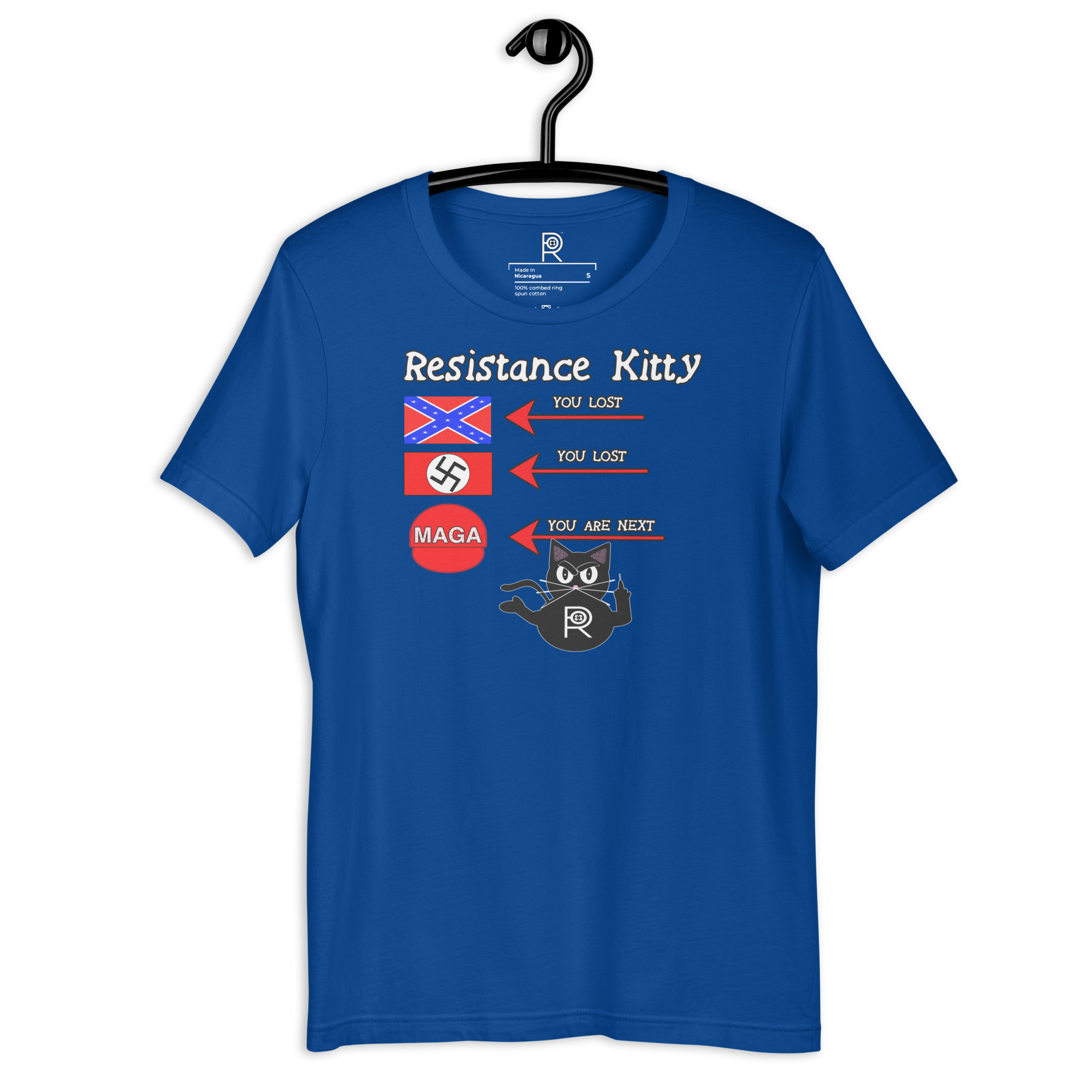 R - Resistance Kitty You Lost You Lost You're Next Dark Style Unisex T-shirt - Image 33