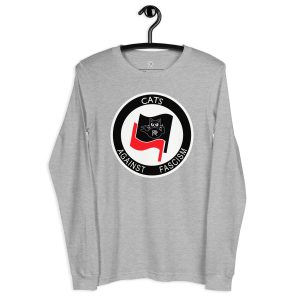R - Cats Against Fascism Dark Style Unisex Long Sleeve Tee