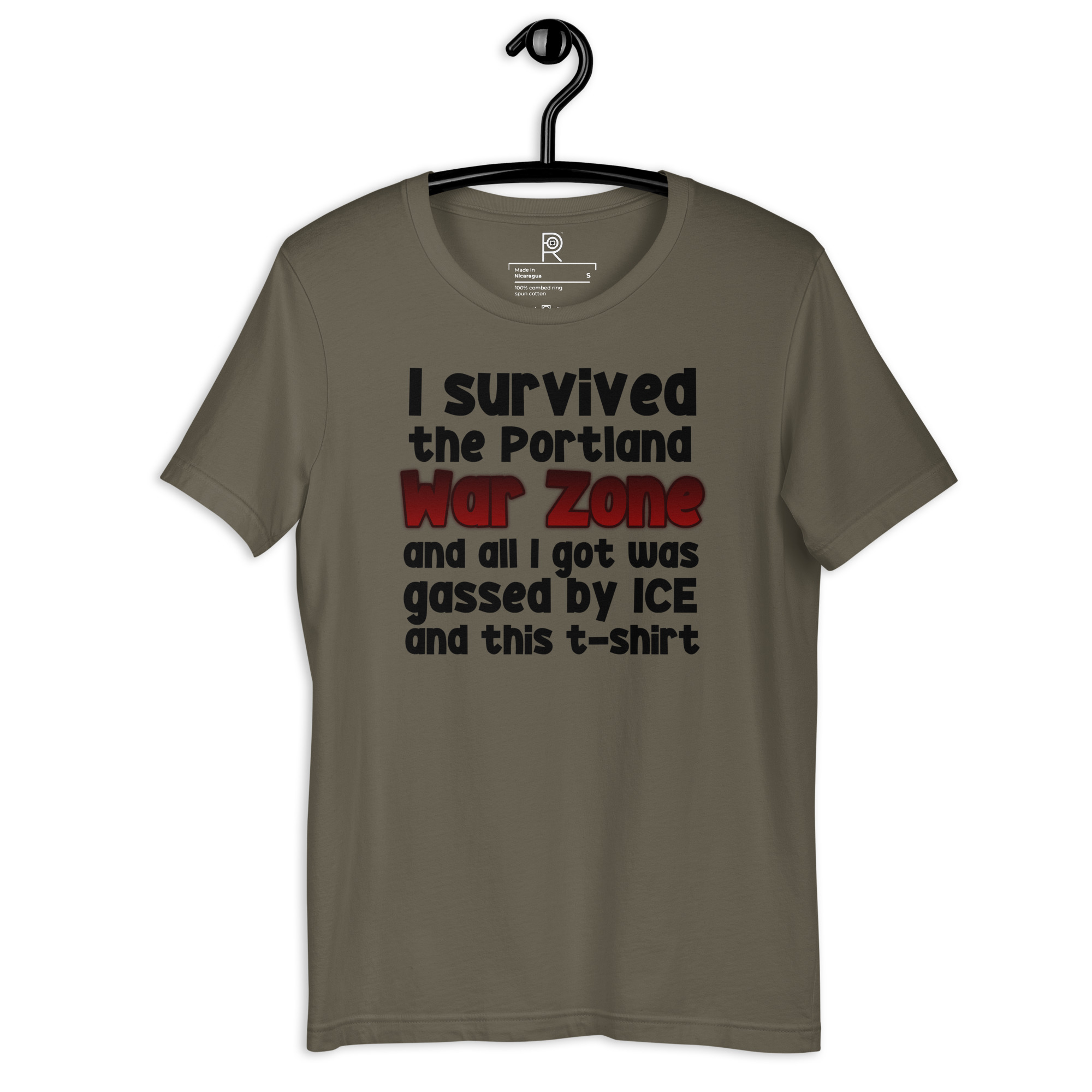 R - I Survived The Portland War Zone And All I Got Was Gassed By ICE And This T-shirt Dark Style Unisex T-shirt