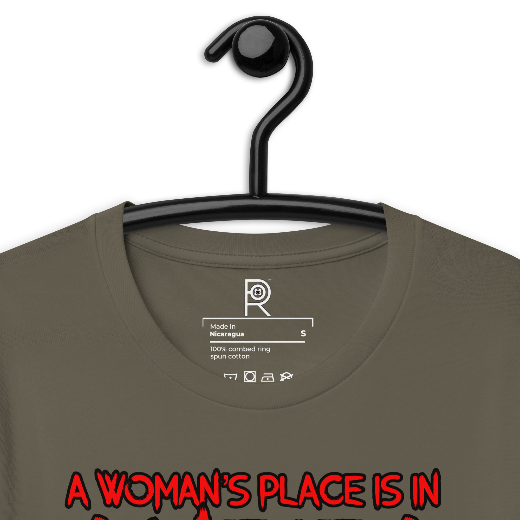 R - A Woman's Place Is In ANTIFA Dark Style Unisex T-shirt - Image 22