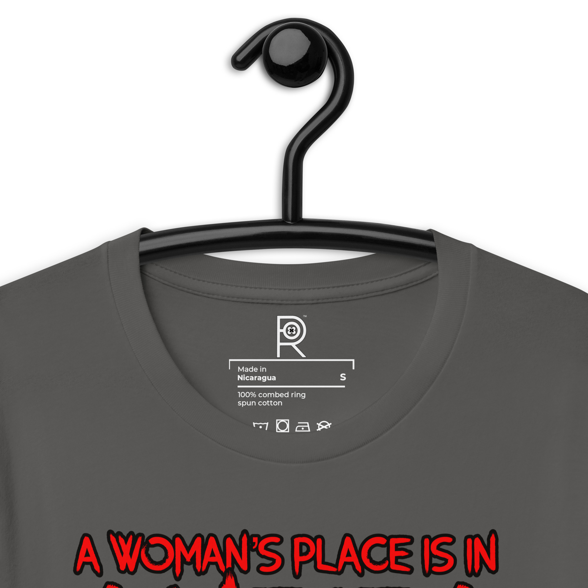 R - A Woman's Place Is In ANTIFA Dark Style Unisex T-shirt - Image 20