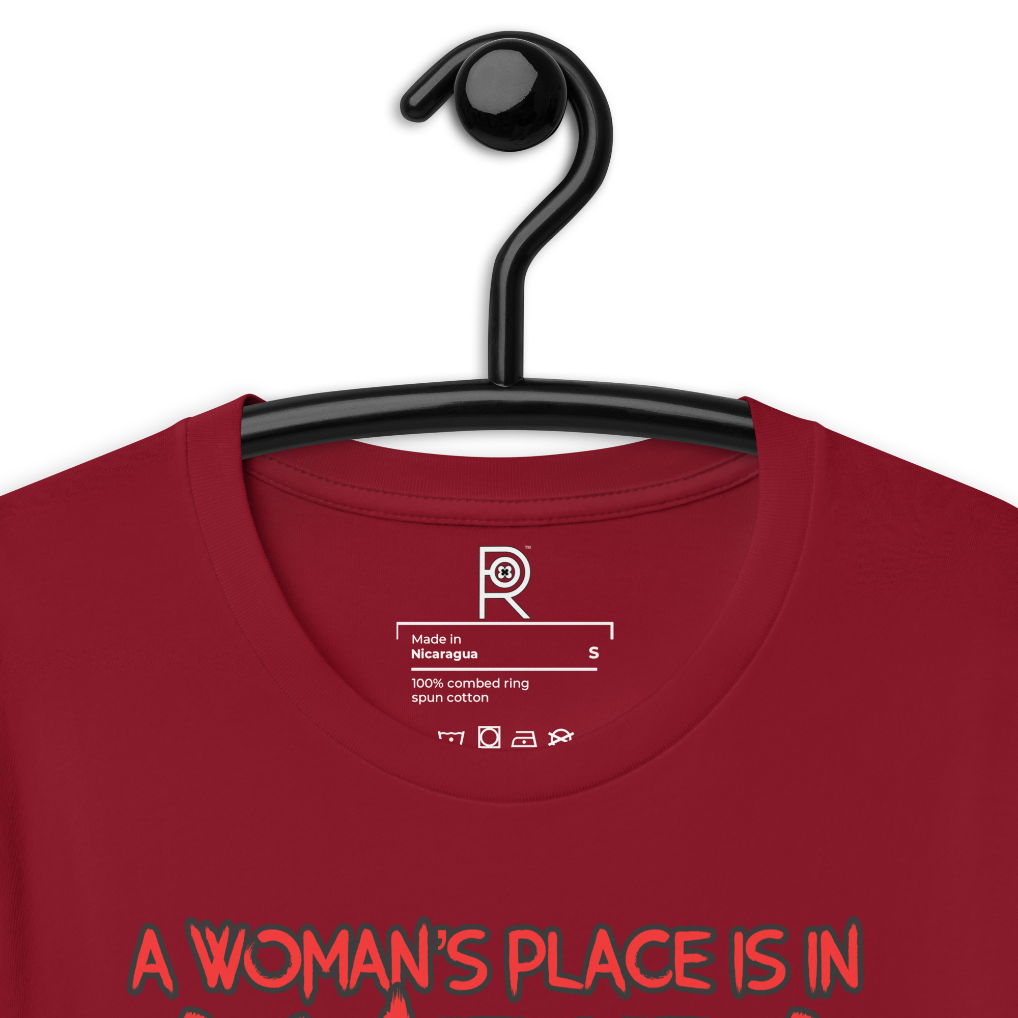 R - A Woman's Place Is In ANTIFA Dark Style Unisex T-shirt - Image 10