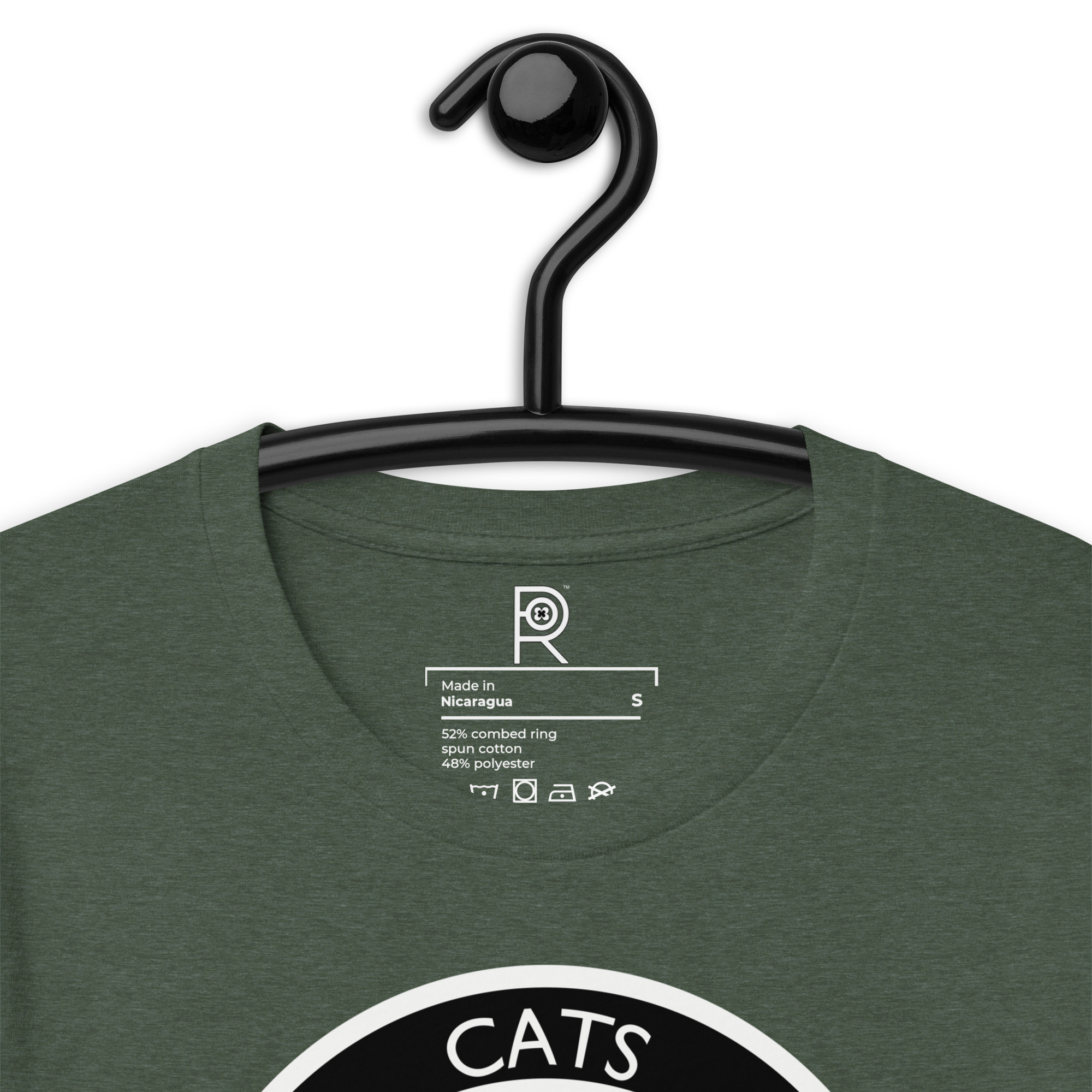 R - Cats Against Fascism Dark Style Unisex T-shirt - Image 8