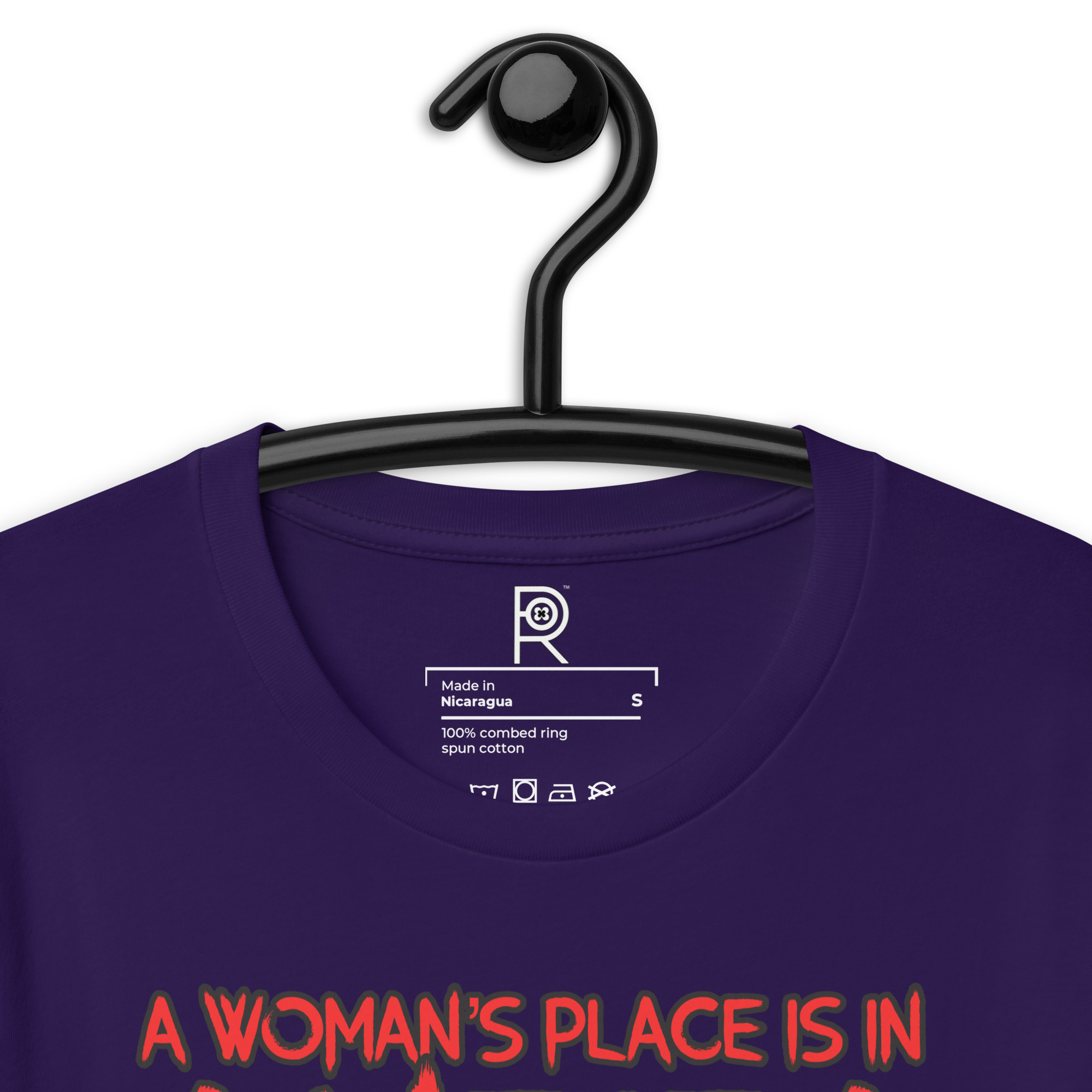 R - A Woman's Place Is In ANTIFA Dark Style Unisex T-shirt - Image 6