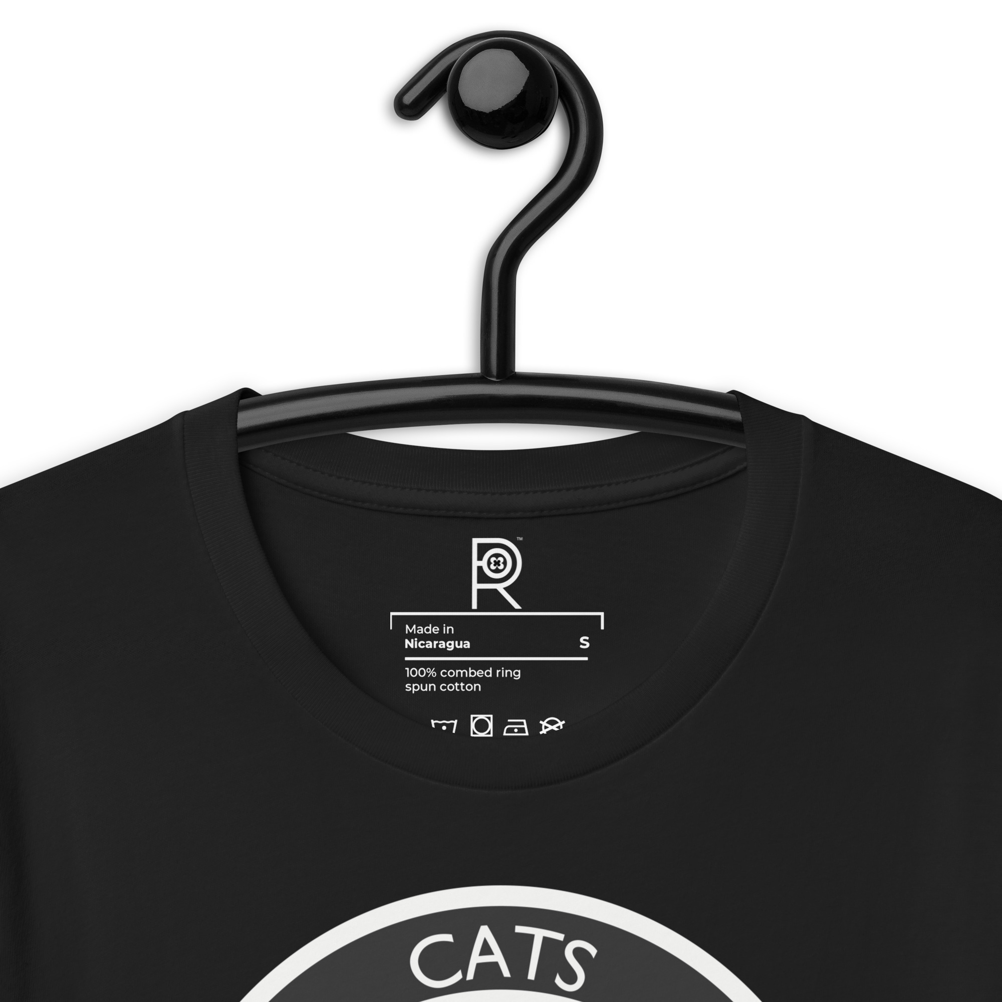 R - Cats Against Fascism Dark Style Unisex T-shirt - Image 4