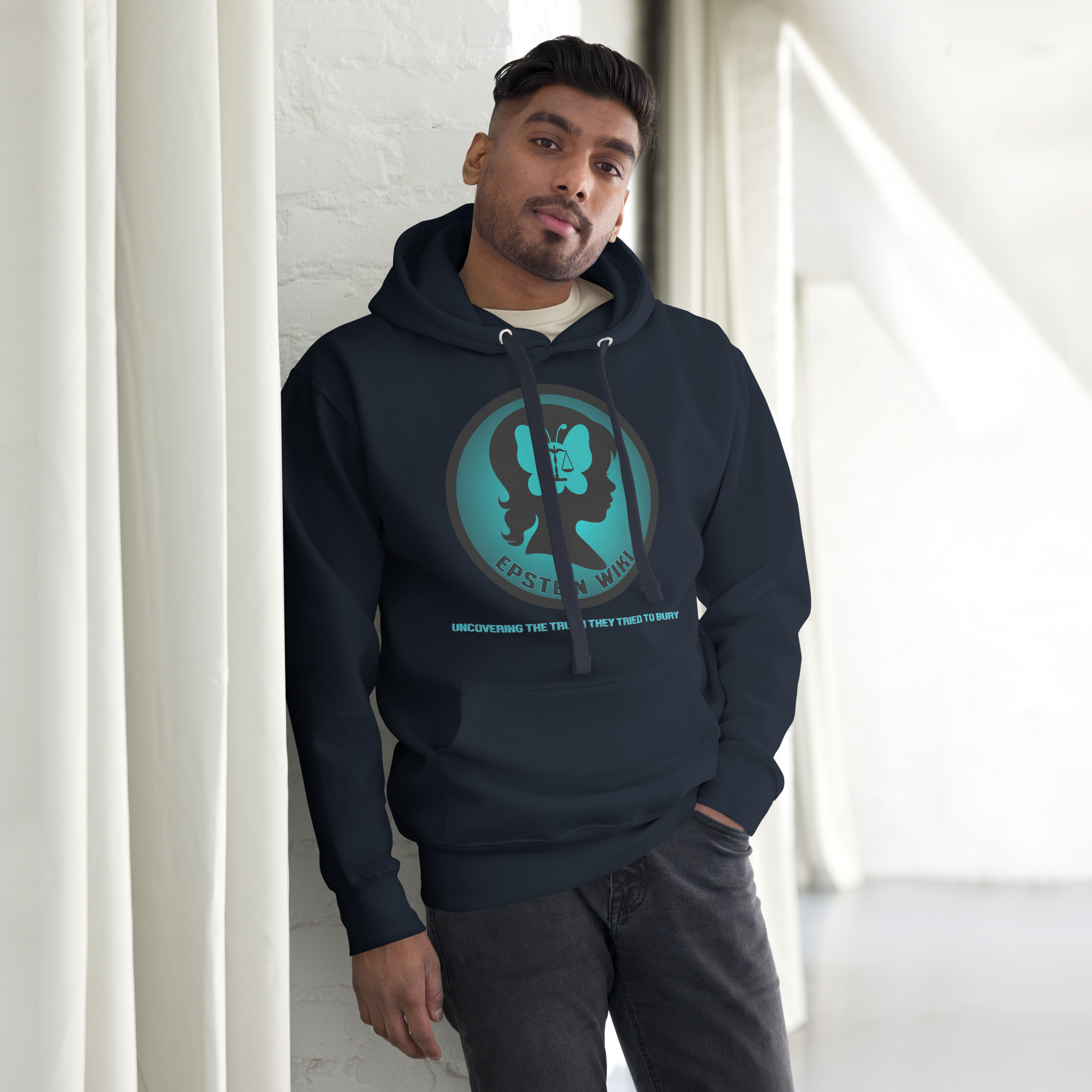 R - Epstein Wiki - Uncovering The Truth They Tried To Bury Dark Style Unisex Hoodie - Image 4