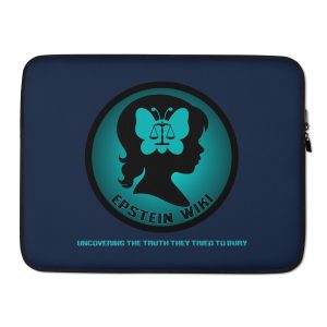 R - Epstein Wiki - Uncovering The Truth They Tried To Bury Navy Laptop Sleeve