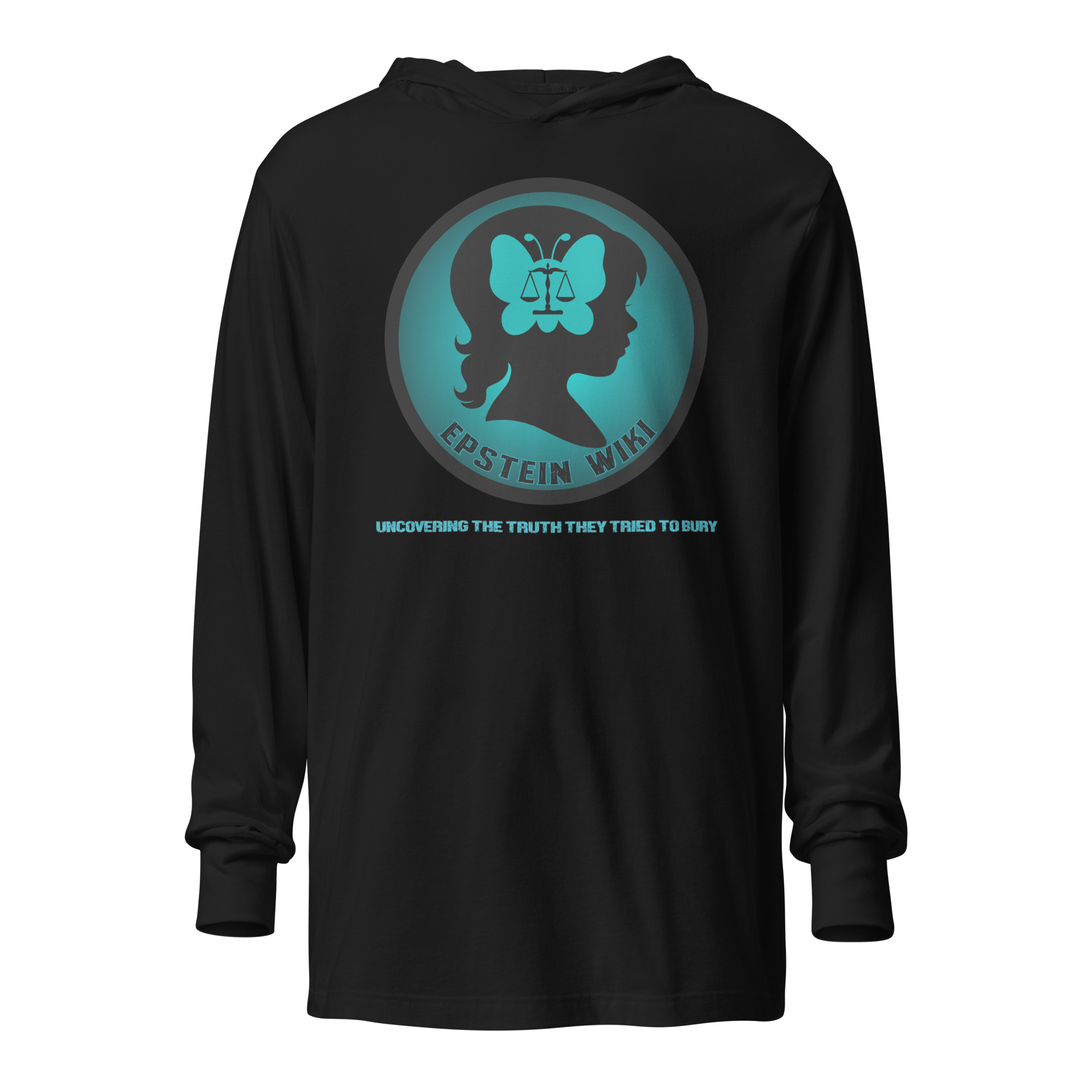R - Epstein Wiki - Uncovering The Truth They Tried To Bury Unisex Hooded Long Sleeve Tee - Image 6