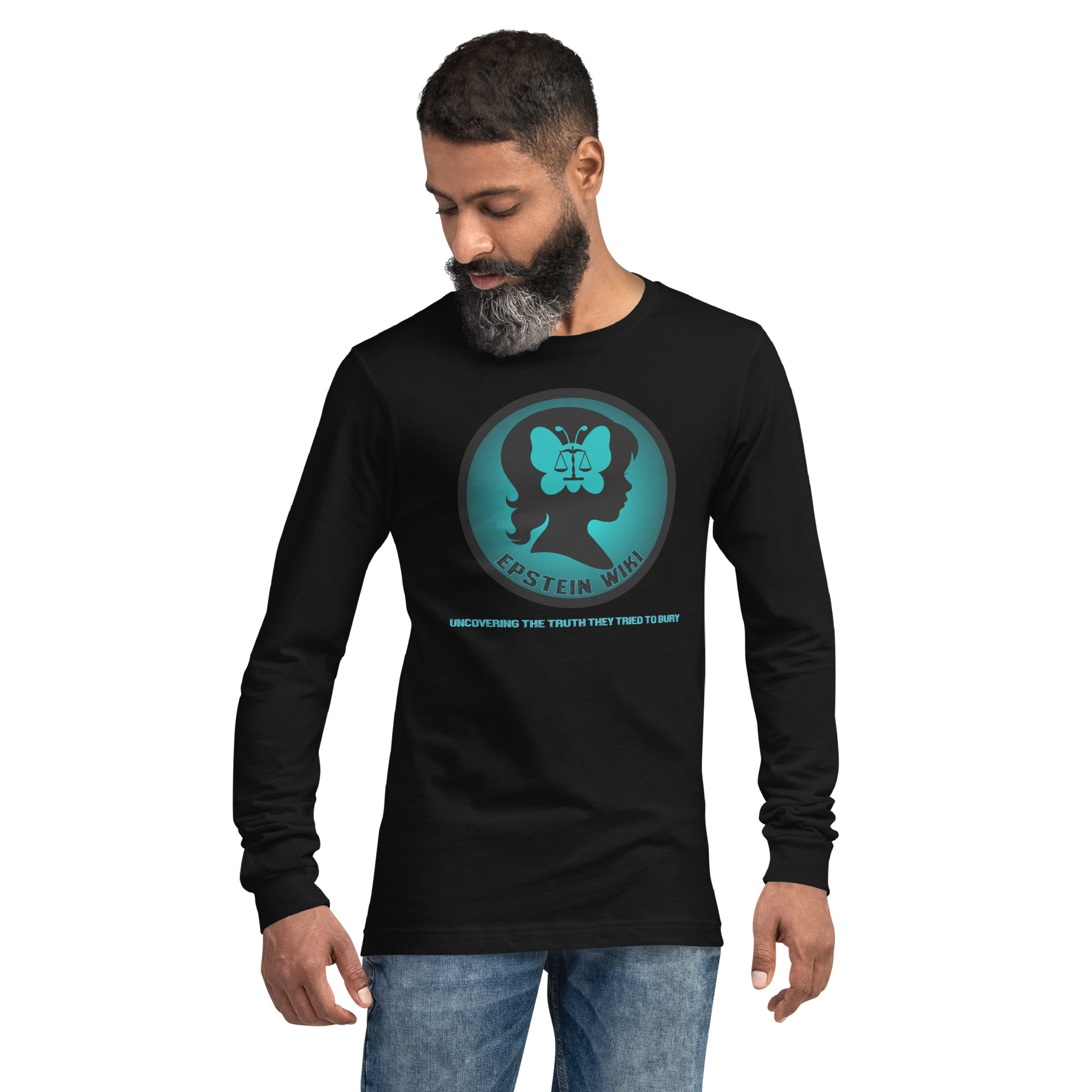 R - Epstein Wiki - Uncovering The Truth They Tried To Bury Dark Style Unisex Long Sleeve Tee - Image 4