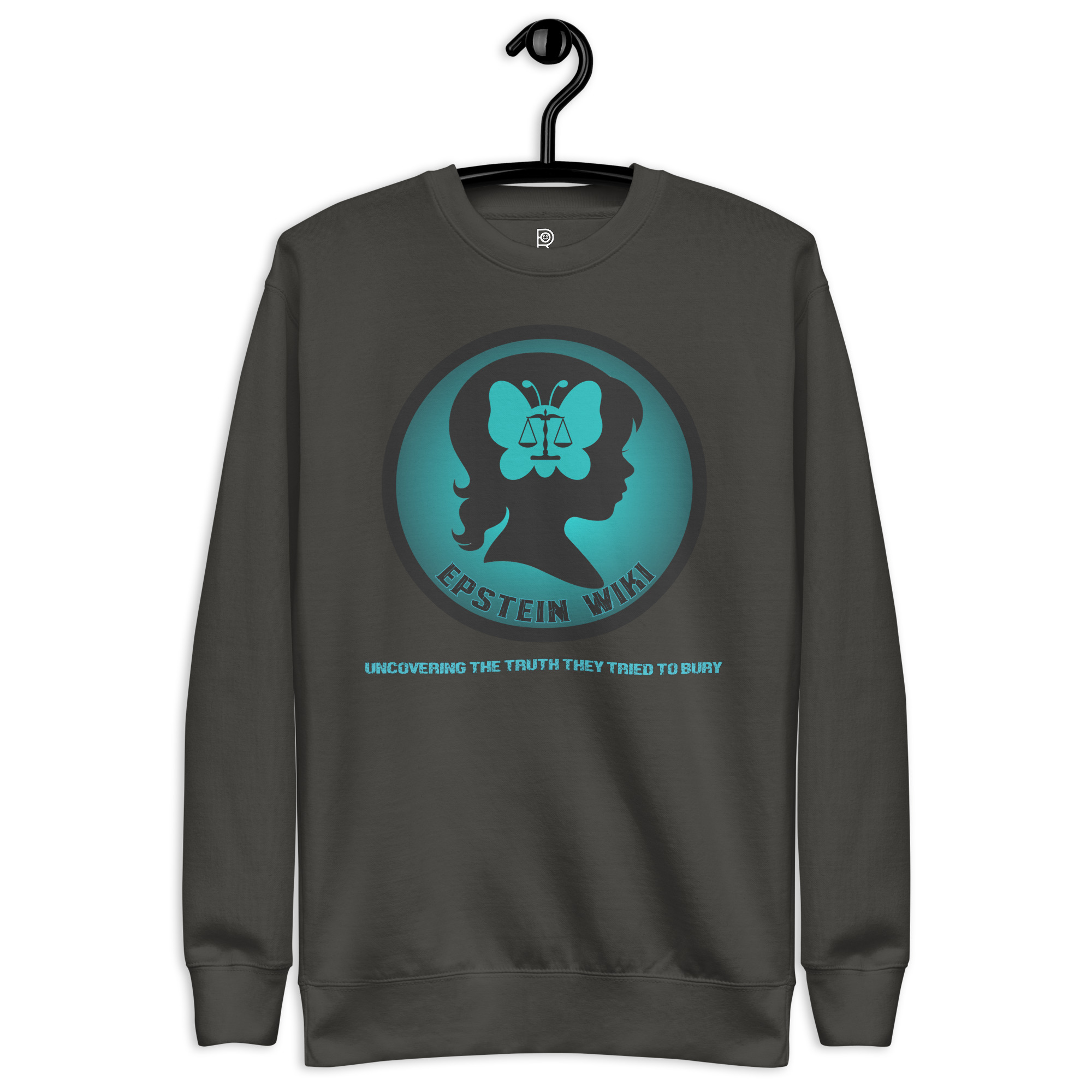 R - Epstein Wiki - Uncovering The Truth They Tried To Bury Dark Style Unisex Premium Sweatshirt - Image 9