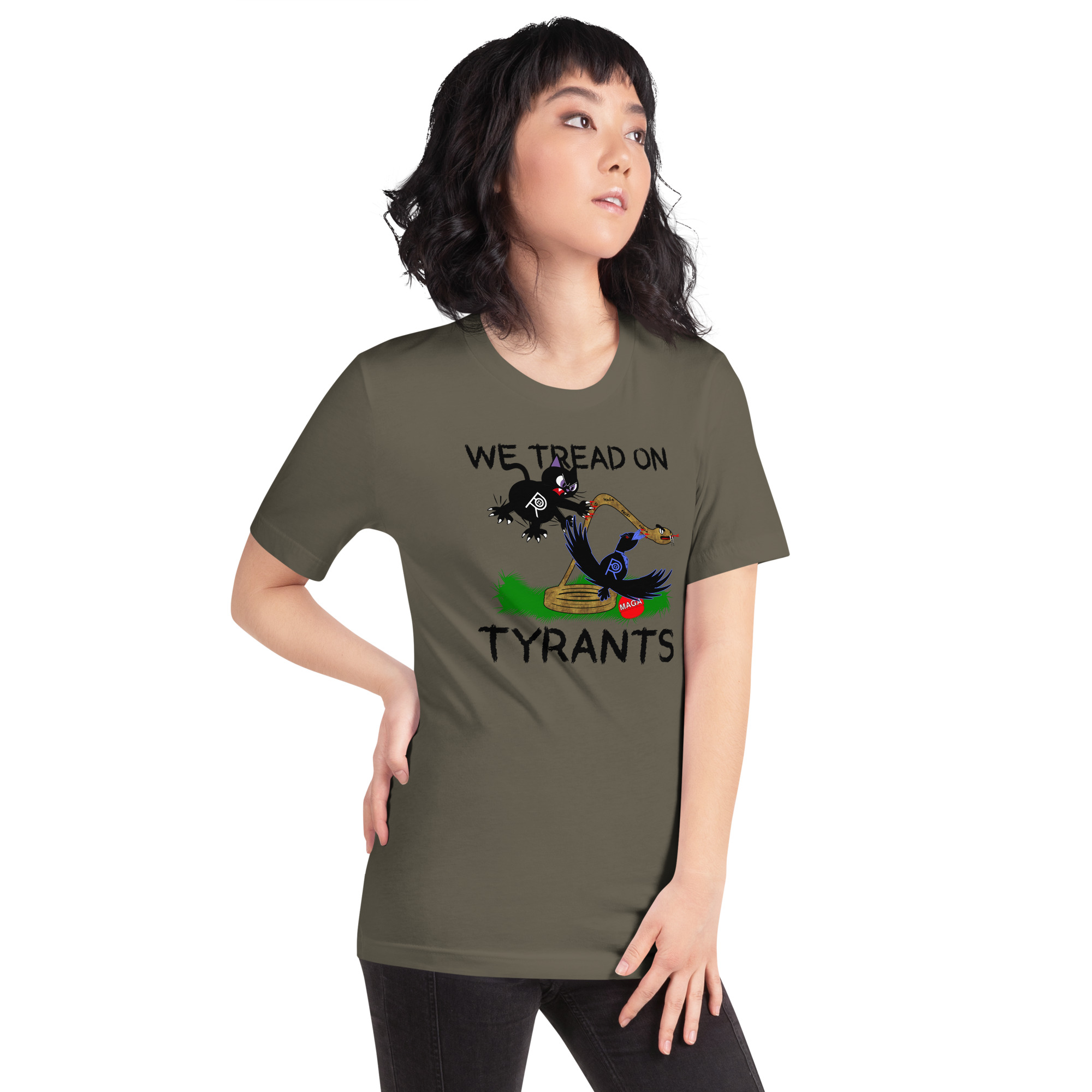 R - We Tread On Tyrants Dark Style Unisex T-shirt - Image 8