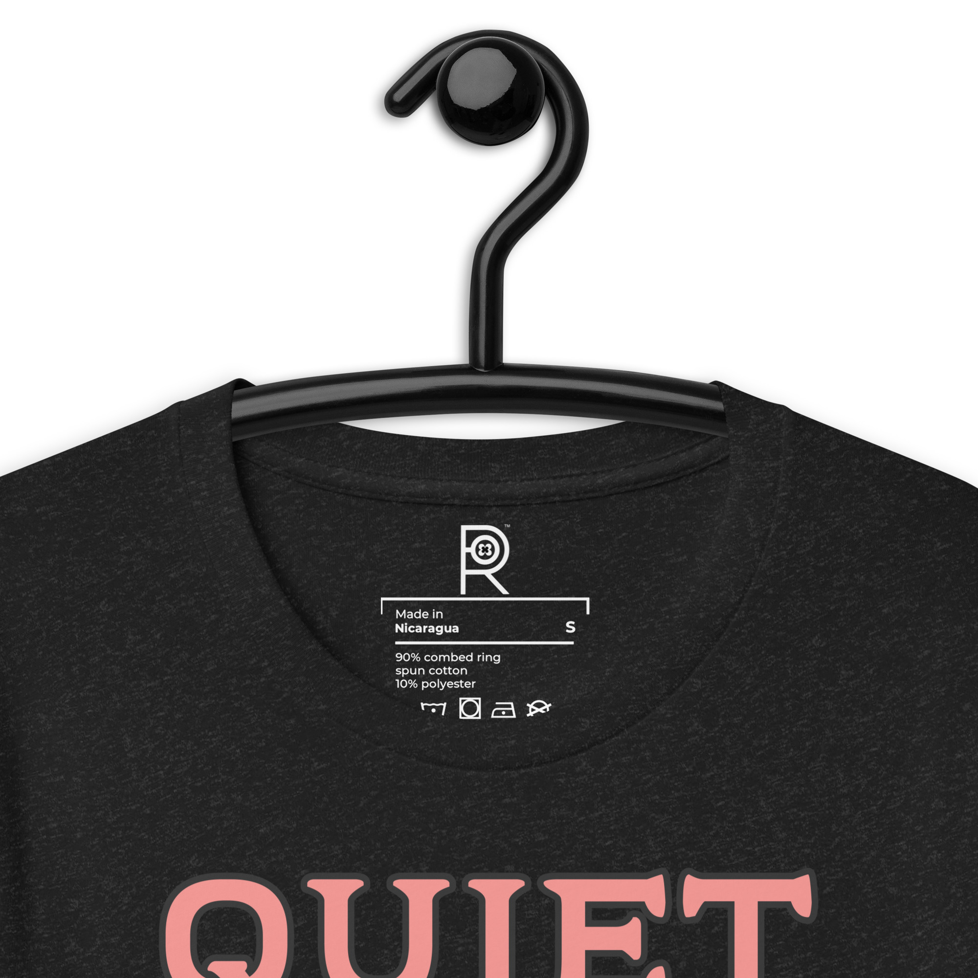 R - Quiet Piggy Dark Style Unisex T-shirt - Image 8