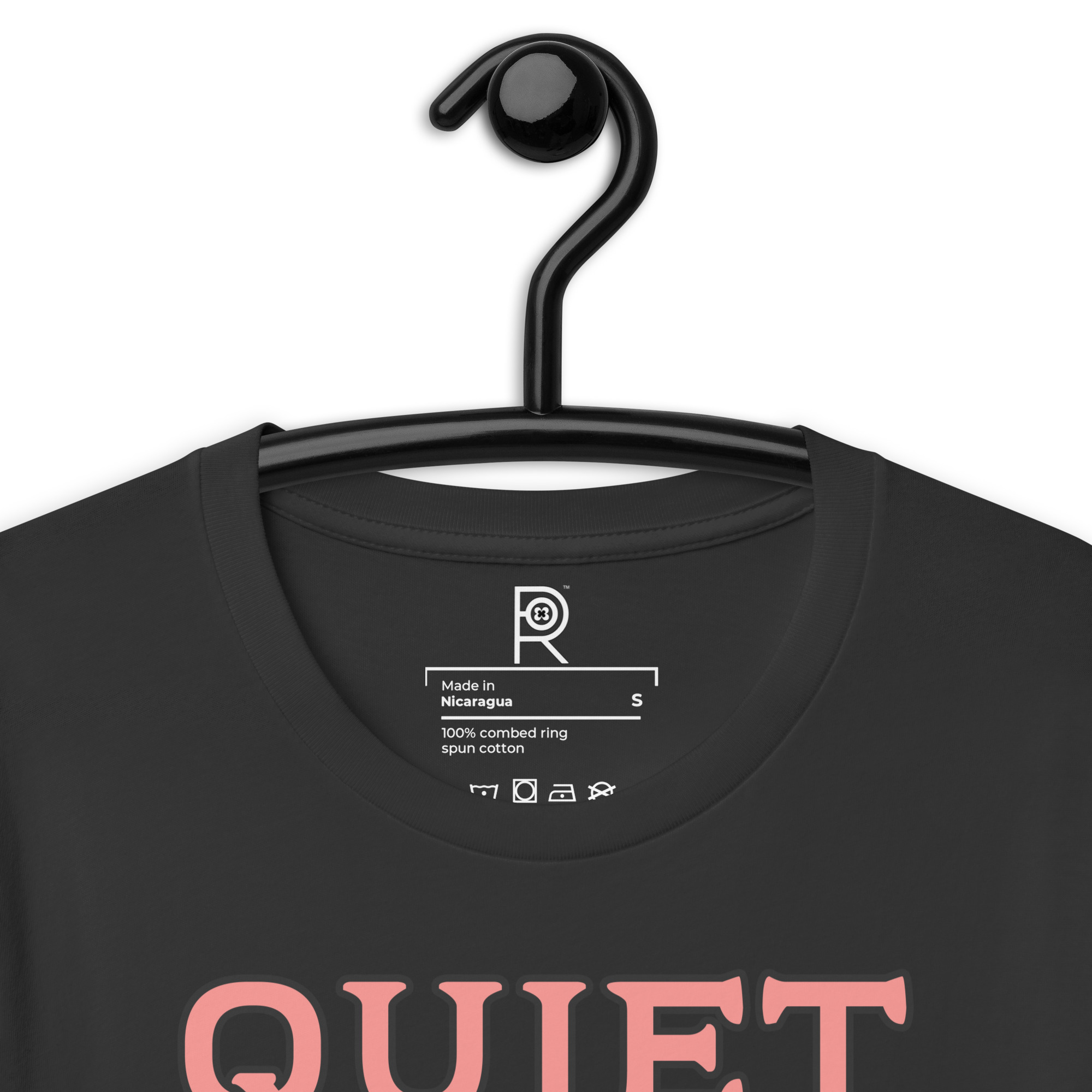R - Quiet Piggy Dark Style Unisex T-shirt - Image 26