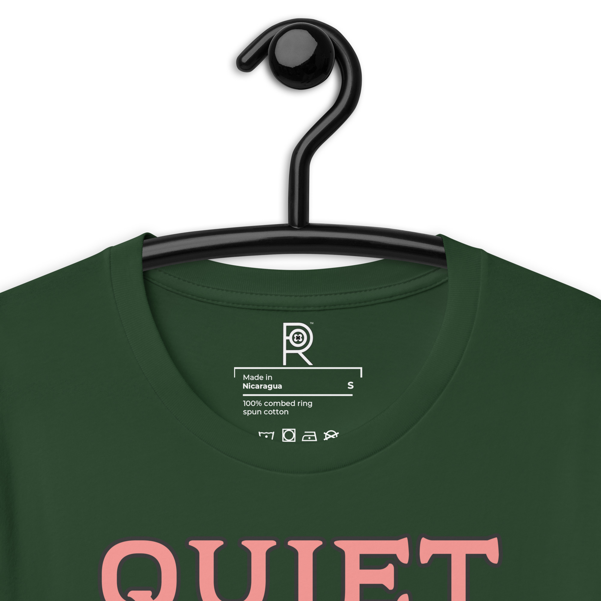 R - Quiet Piggy Dark Style Unisex T-shirt - Image 29