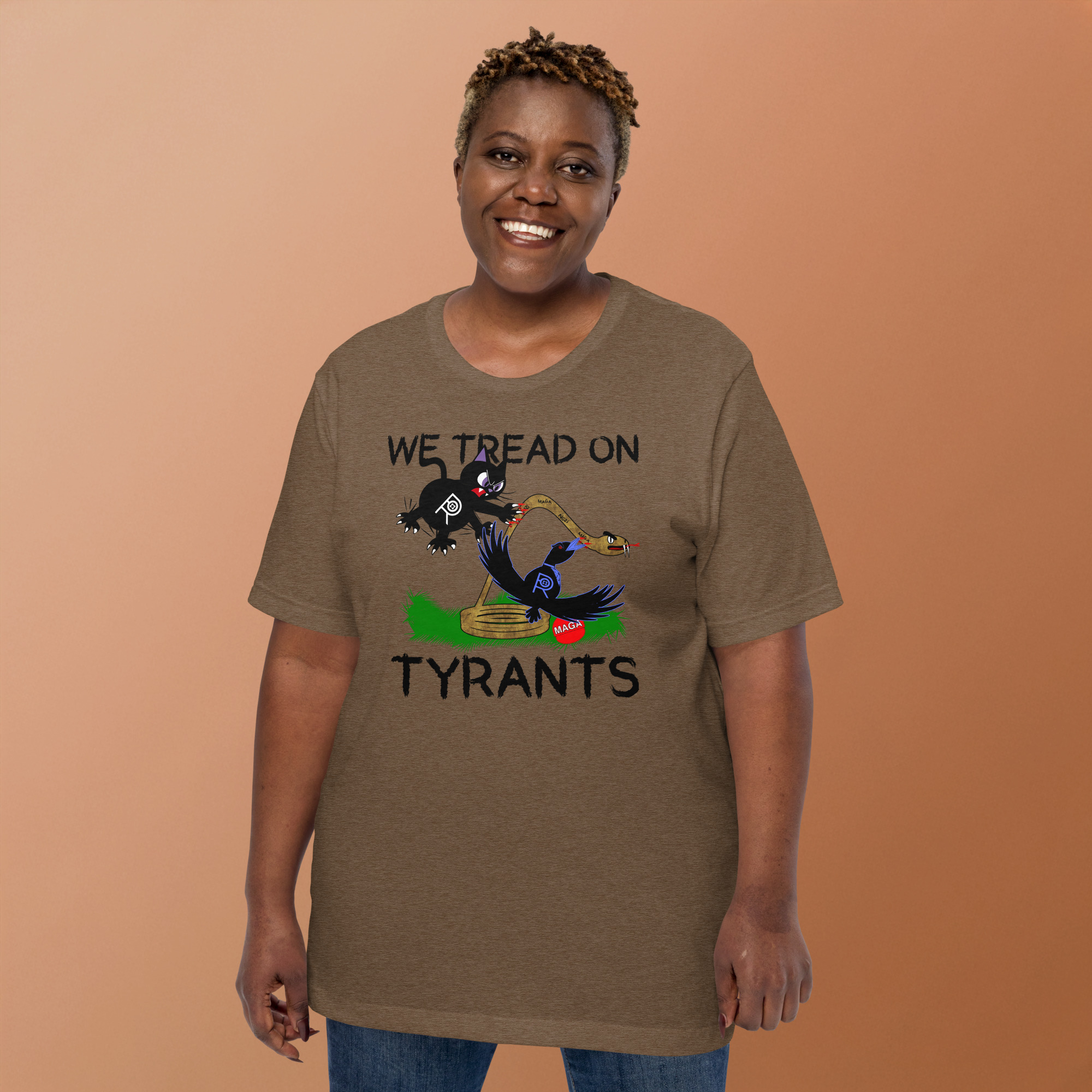 R - We Tread On Tyrants Dark Style Unisex T-shirt - Image 5