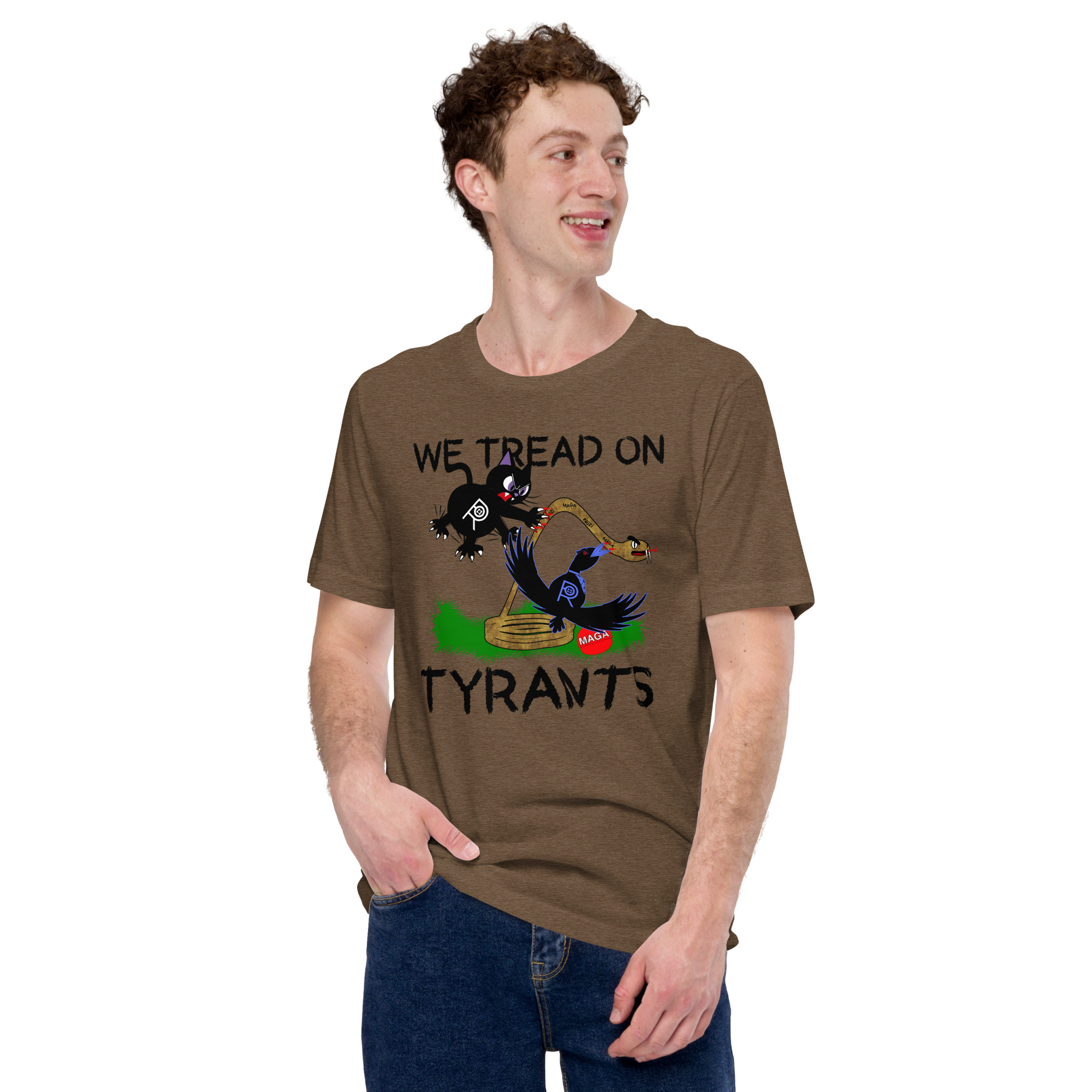 R - We Tread On Tyrants Dark Style Unisex T-shirt - Image 6