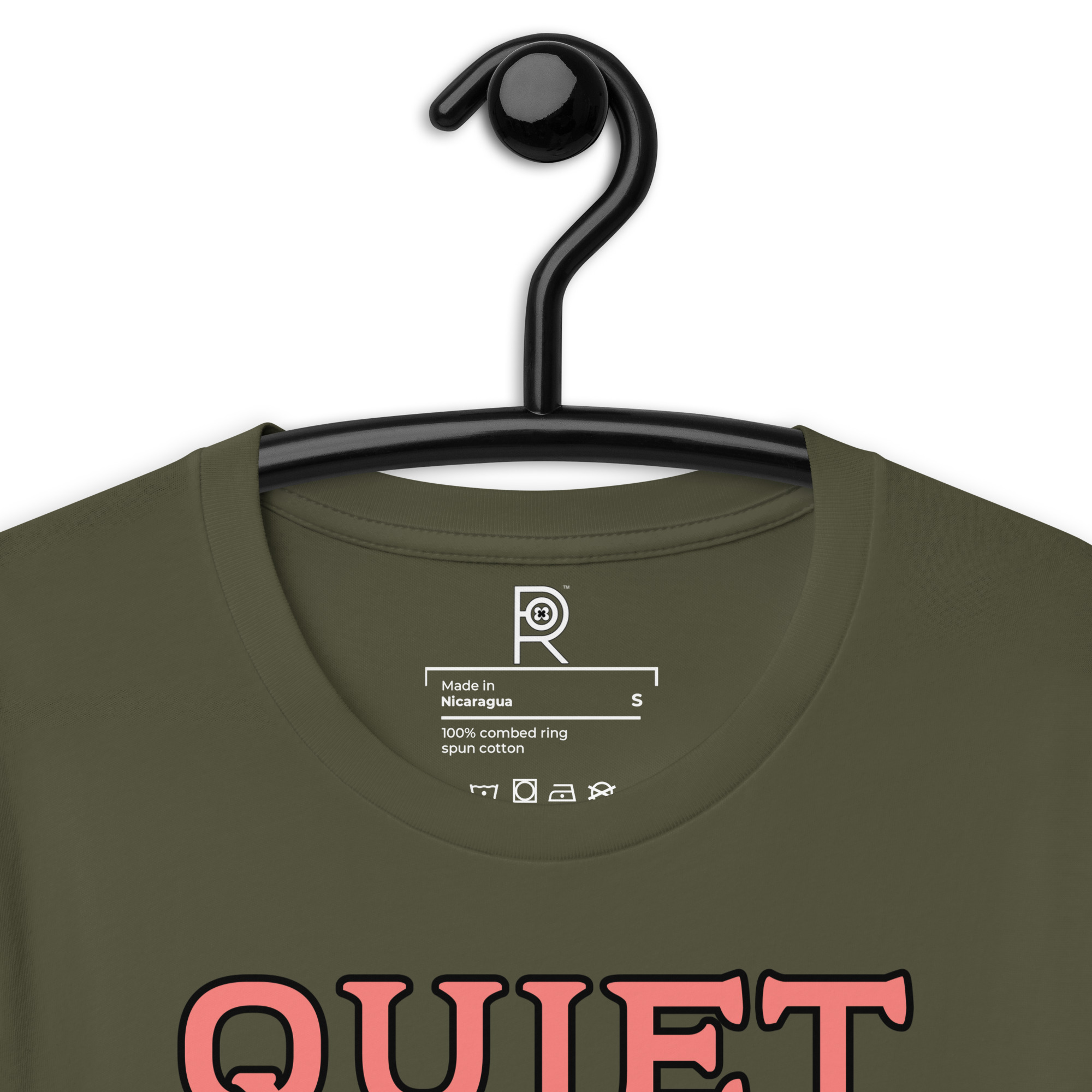 R - Quiet Piggy Dark Style Unisex T-shirt - Image 32