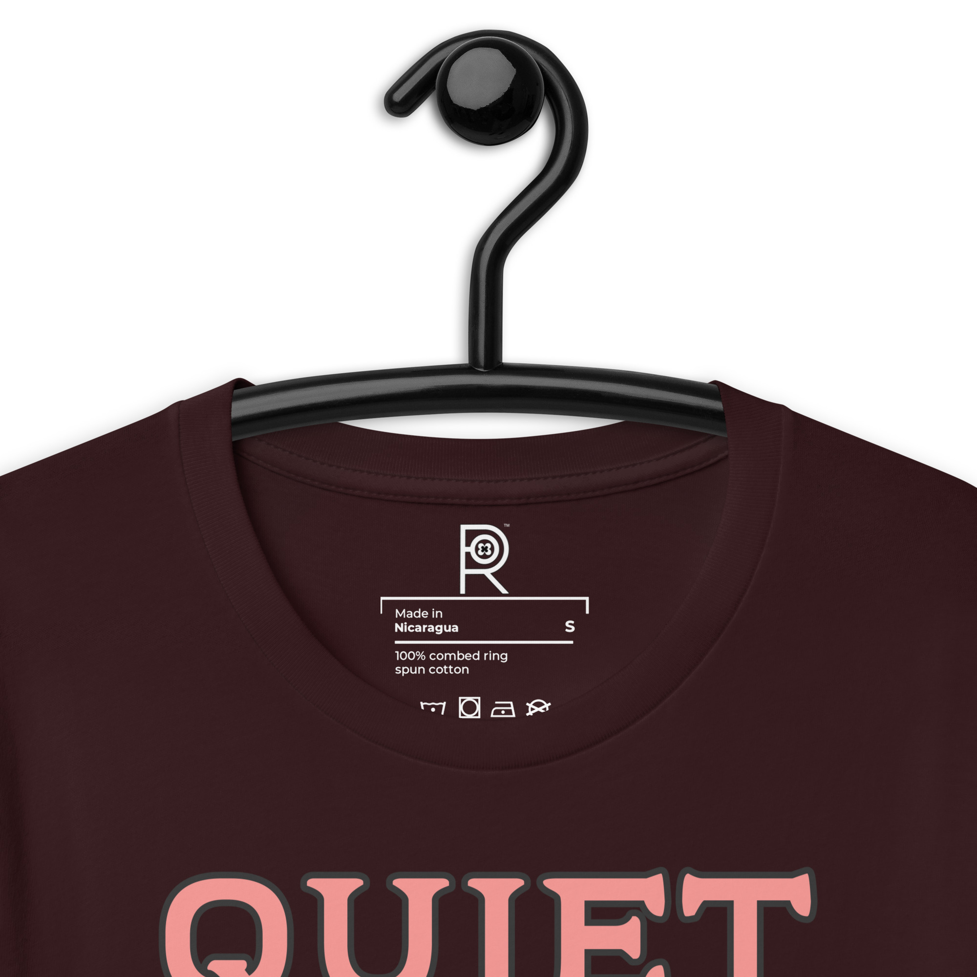 R - Quiet Piggy Dark Style Unisex T-shirt - Image 17