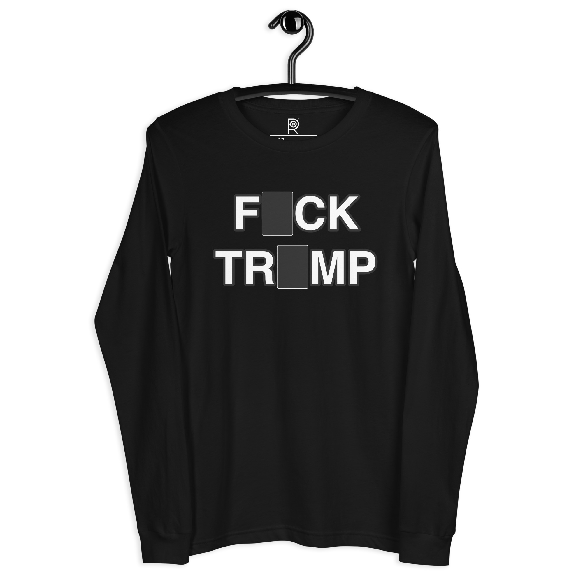R - Fck Trmp Dark Style Unisex Long Sleeve Tee - Image 6