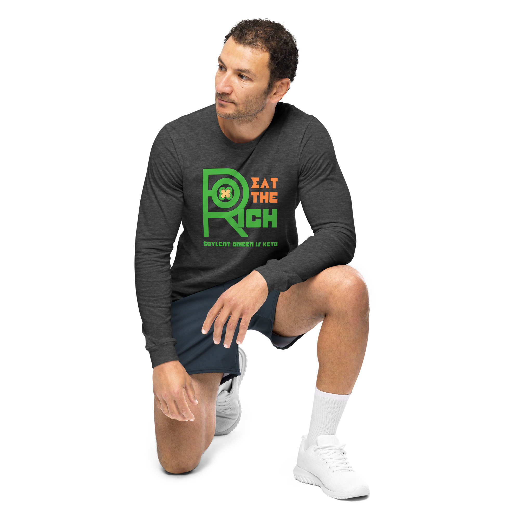 R - Eat The Rich Soylent Green Is Keto Dark Style Unisex Long Sleeve Tee - Image 8
