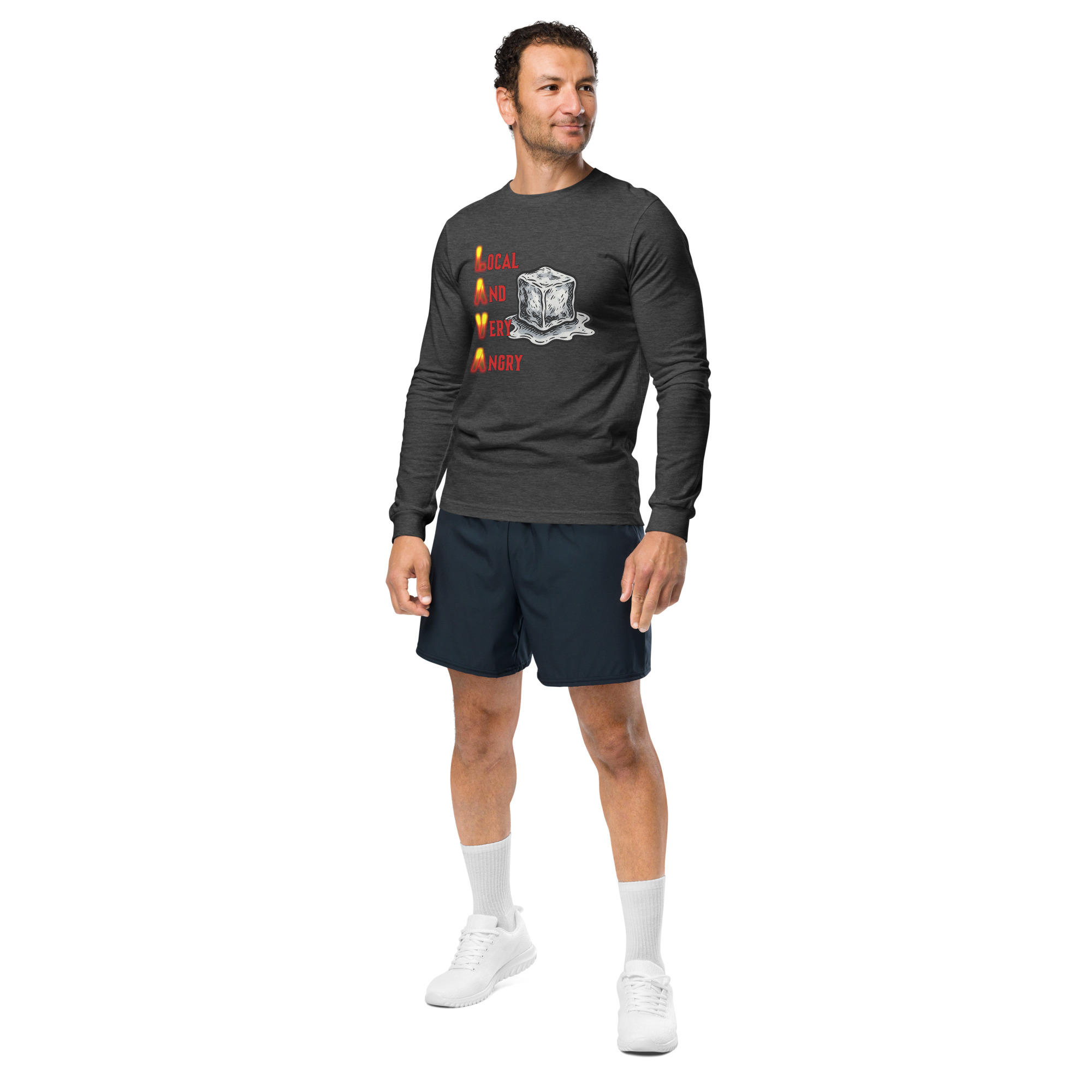 R - Local And Very Angry Dark Style Unisex Long Sleeve Tee - Image 4