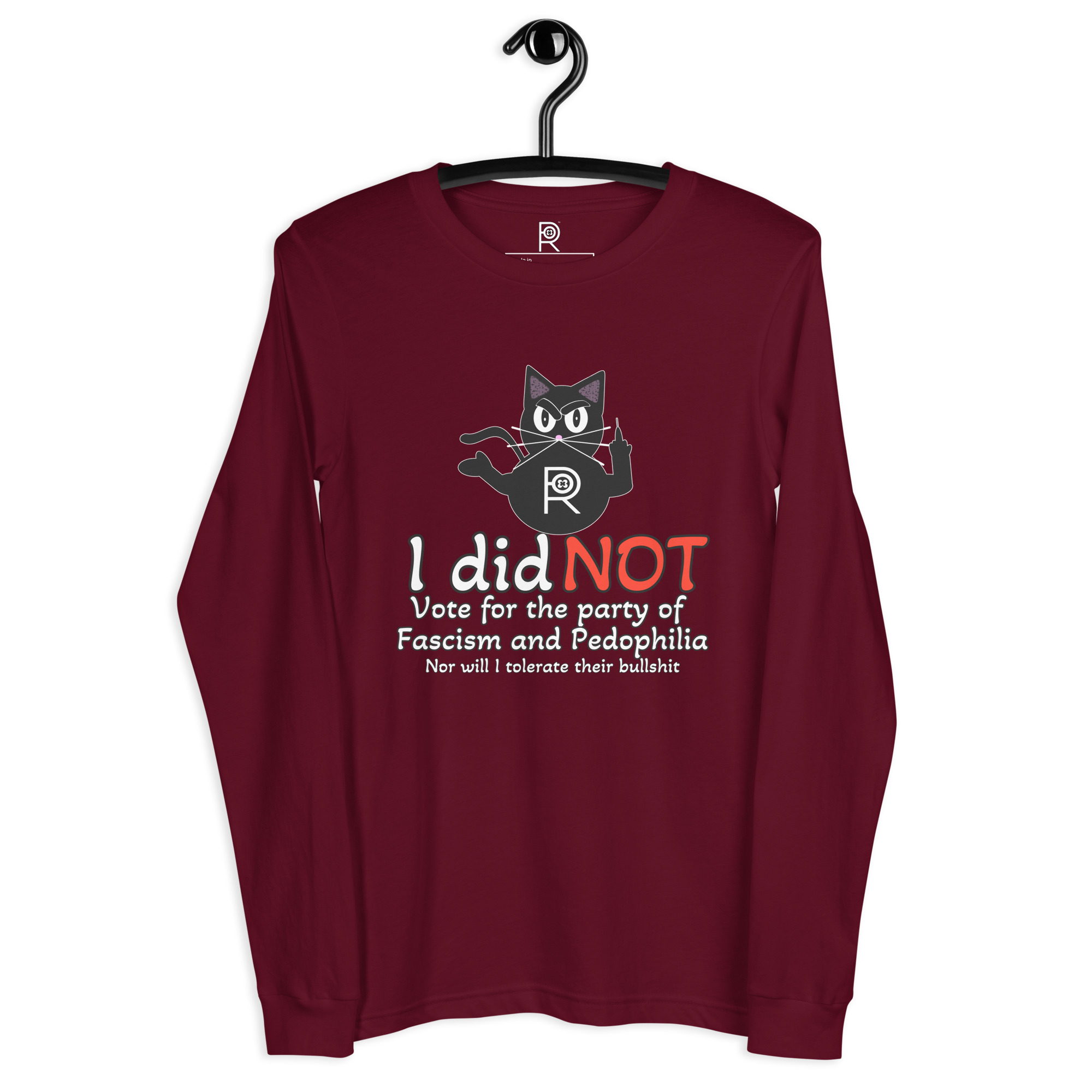 R - I Did Not Vote For The Party Of Fascism And Pedophilia Dark Style Unisex Long Sleeve Tee - Image 8