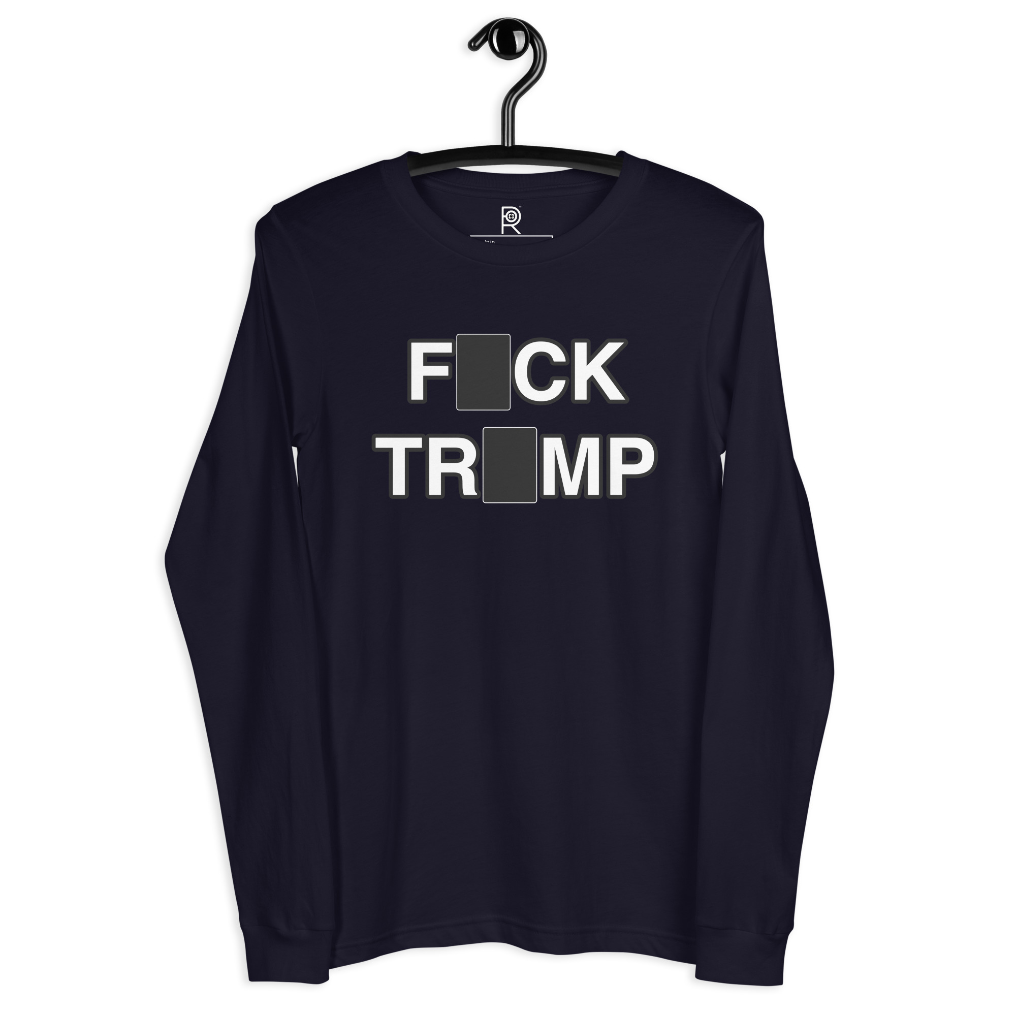 R - Fck Trmp Dark Style Unisex Long Sleeve Tee - Image 7