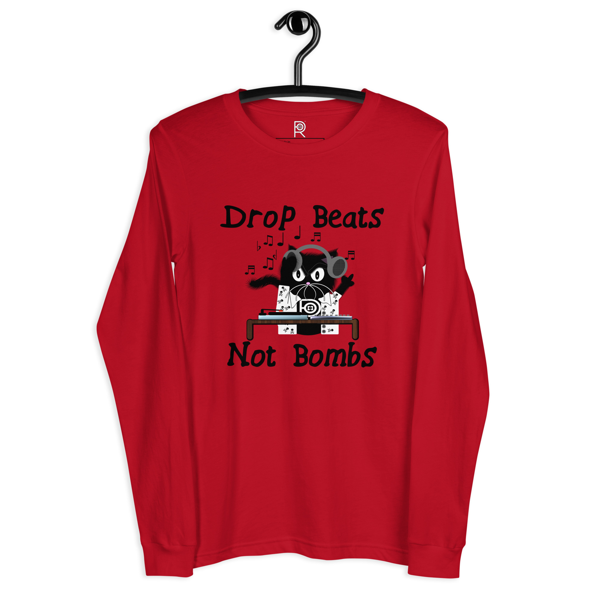 R - Drop Beats Not Bombs Light Style Unisex Long Sleeve Tee