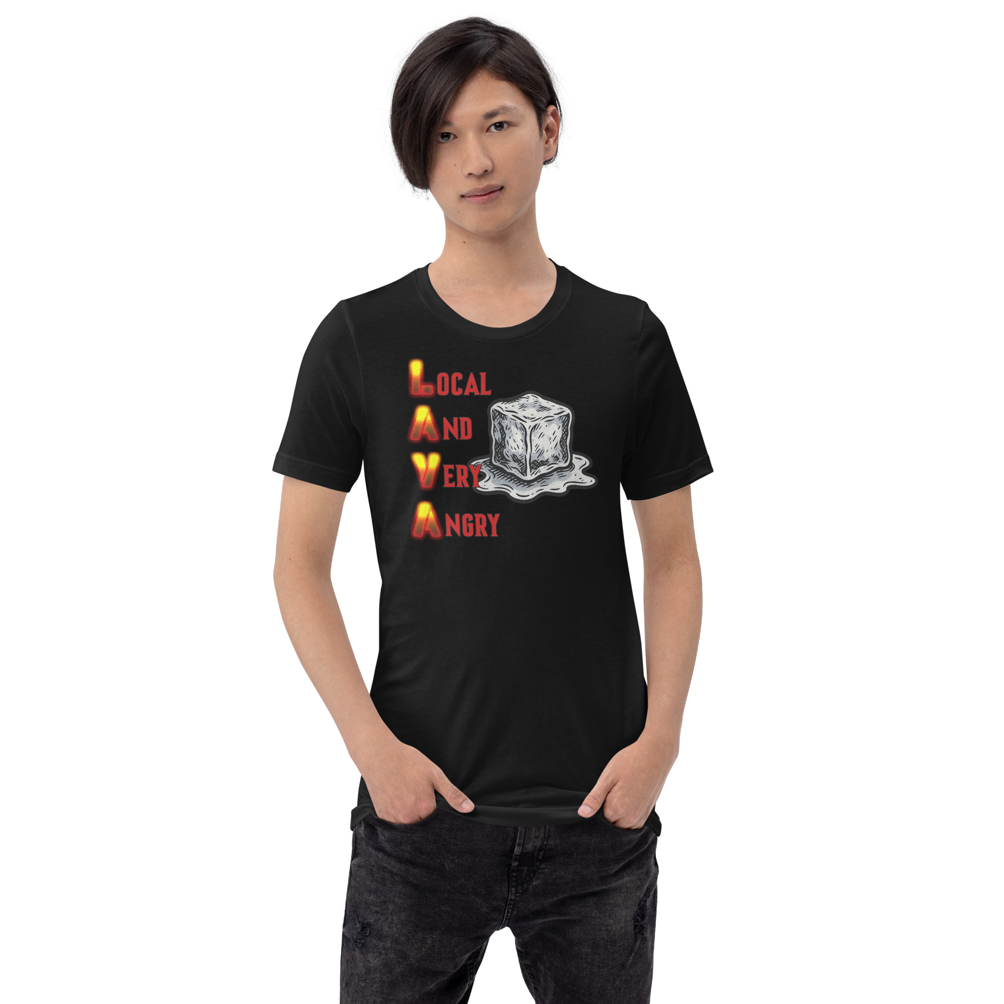 R - LAVA - Local And Very Angry Dark Style Unisex T-shirt - Image 5