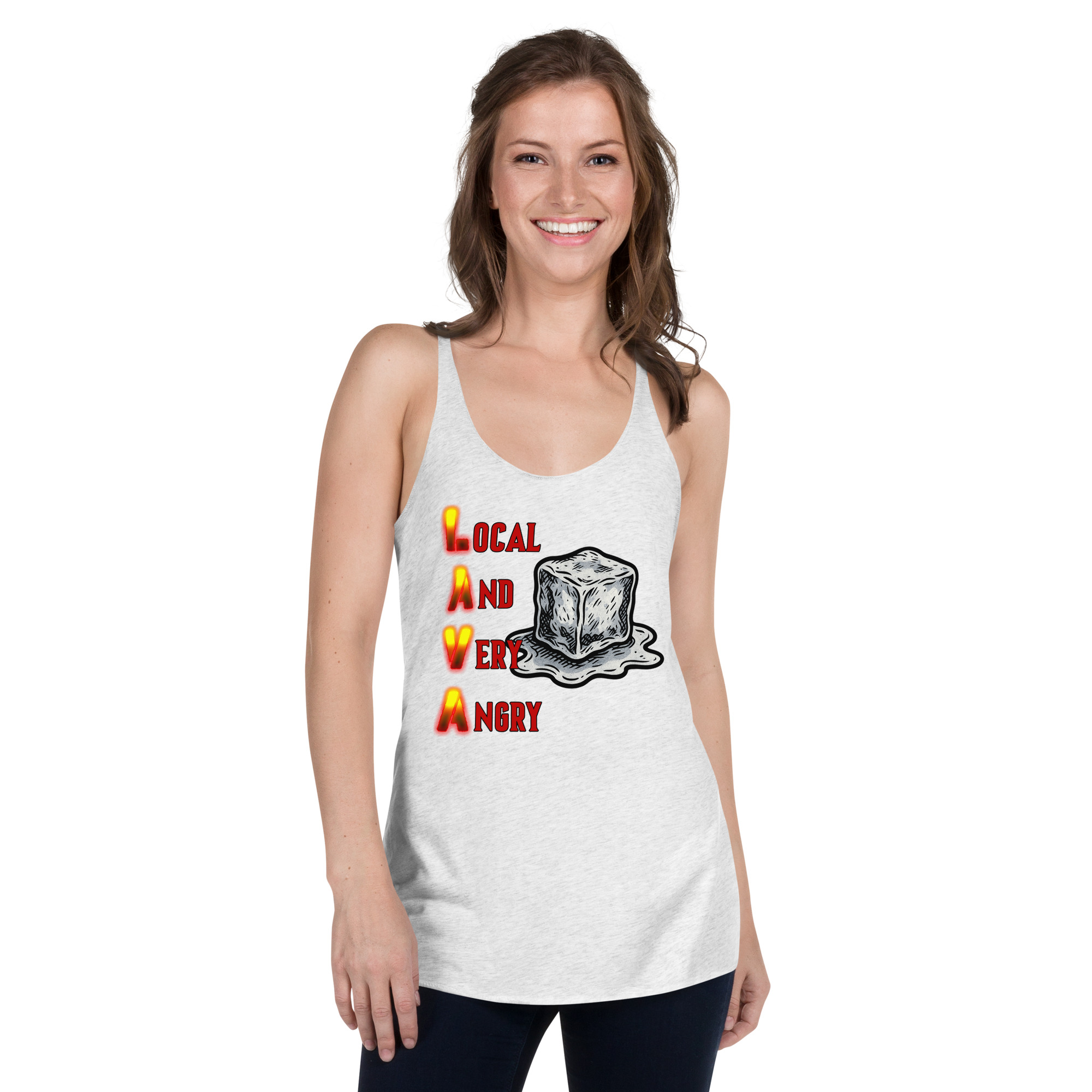 R - Local And Very Angry Women's Racerback Tank - Image 4