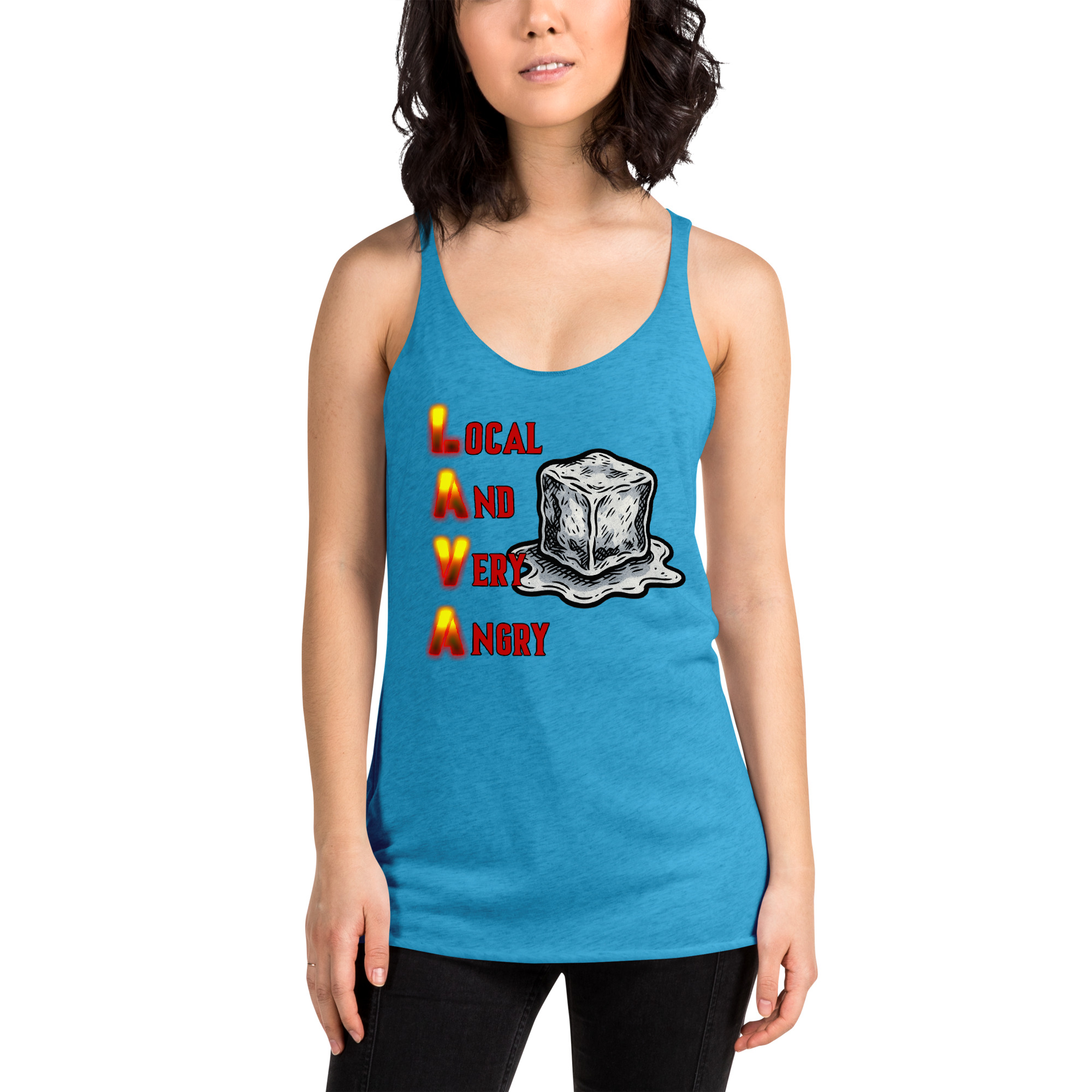R - Local And Very Angry Women's Racerback Tank - Image 3