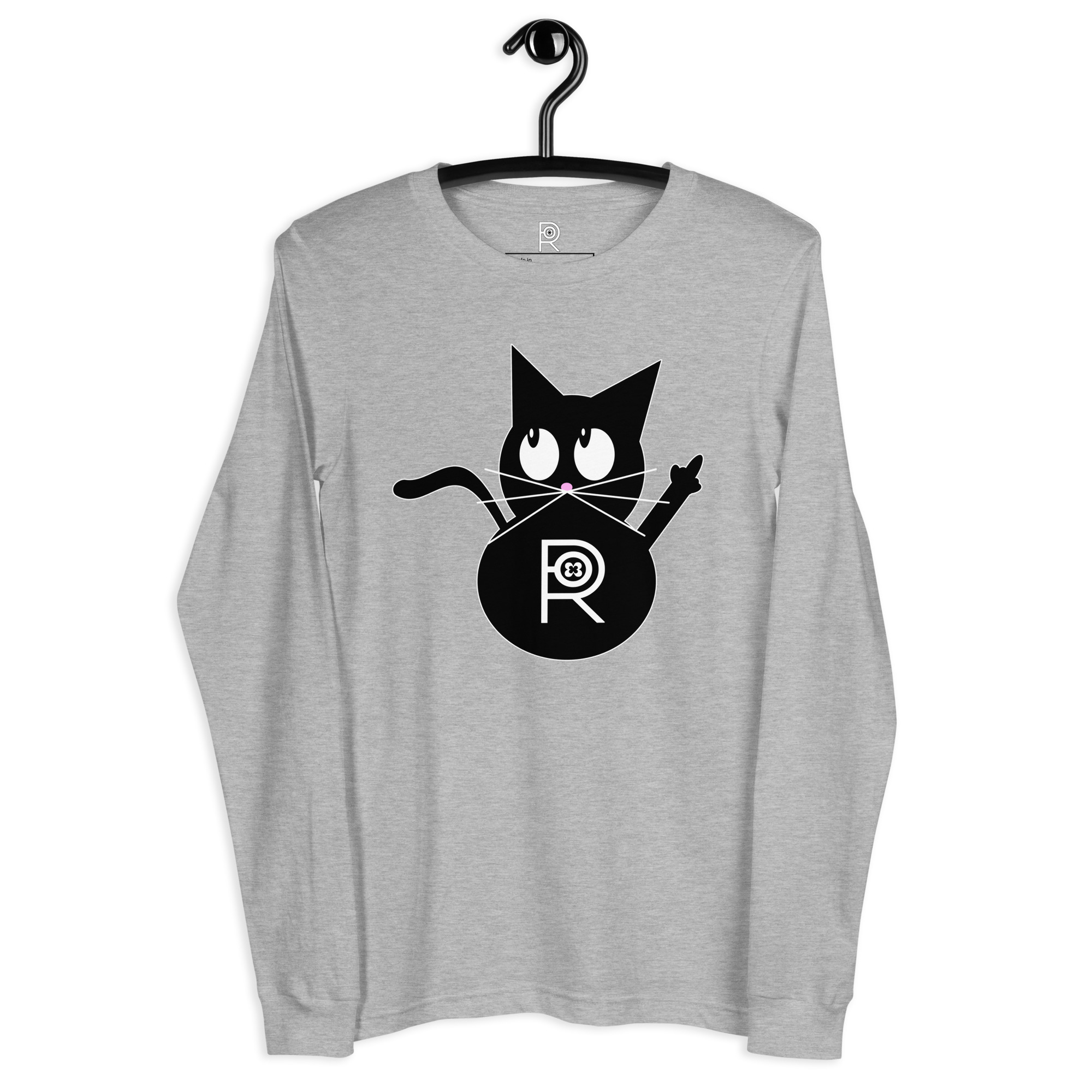 R - Resistance Kitty FU Dark Style Unisex Long Sleeve Tee - Image 17