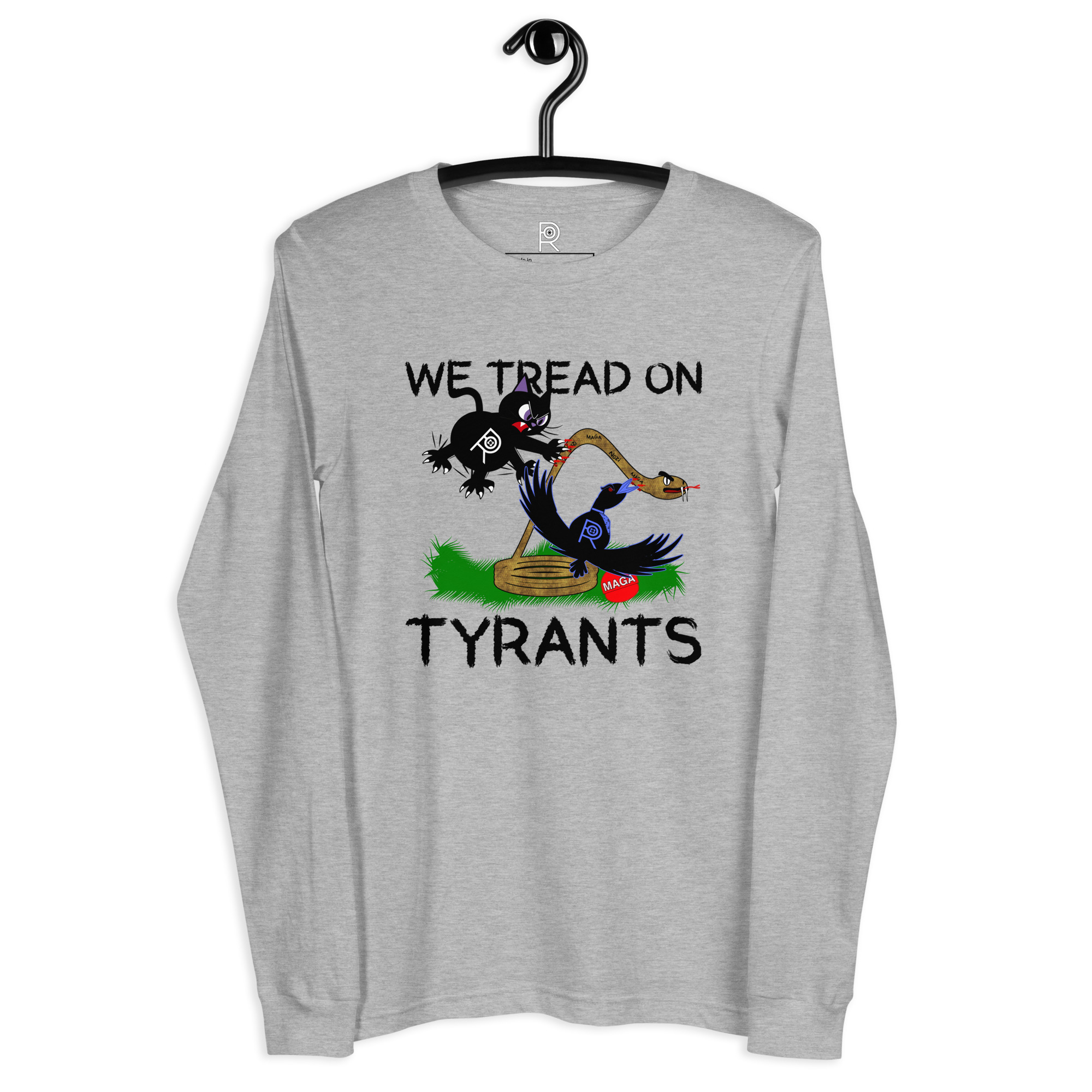 R - We Tread On Tyrants Light Style Unisex Long Sleeve Tee - Image 13