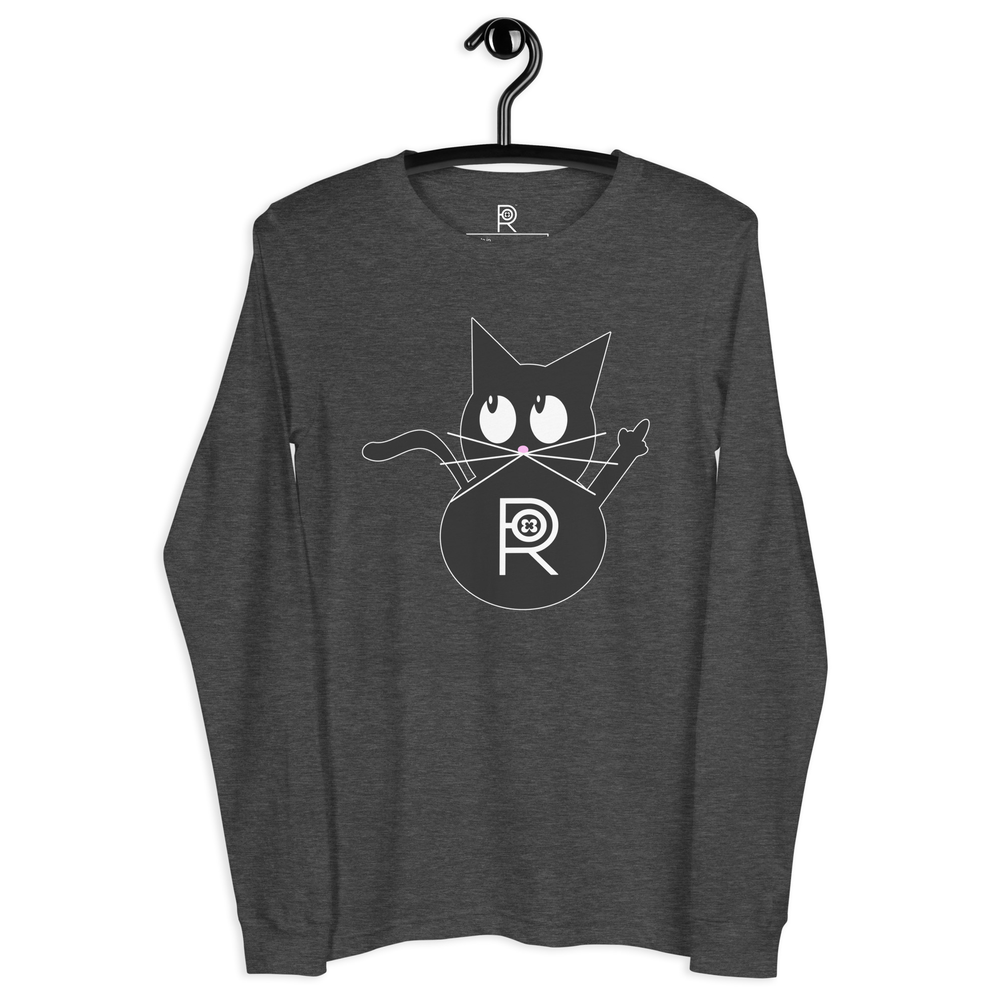 R - Resistance Kitty FU Dark Style Unisex Long Sleeve Tee - Image 11