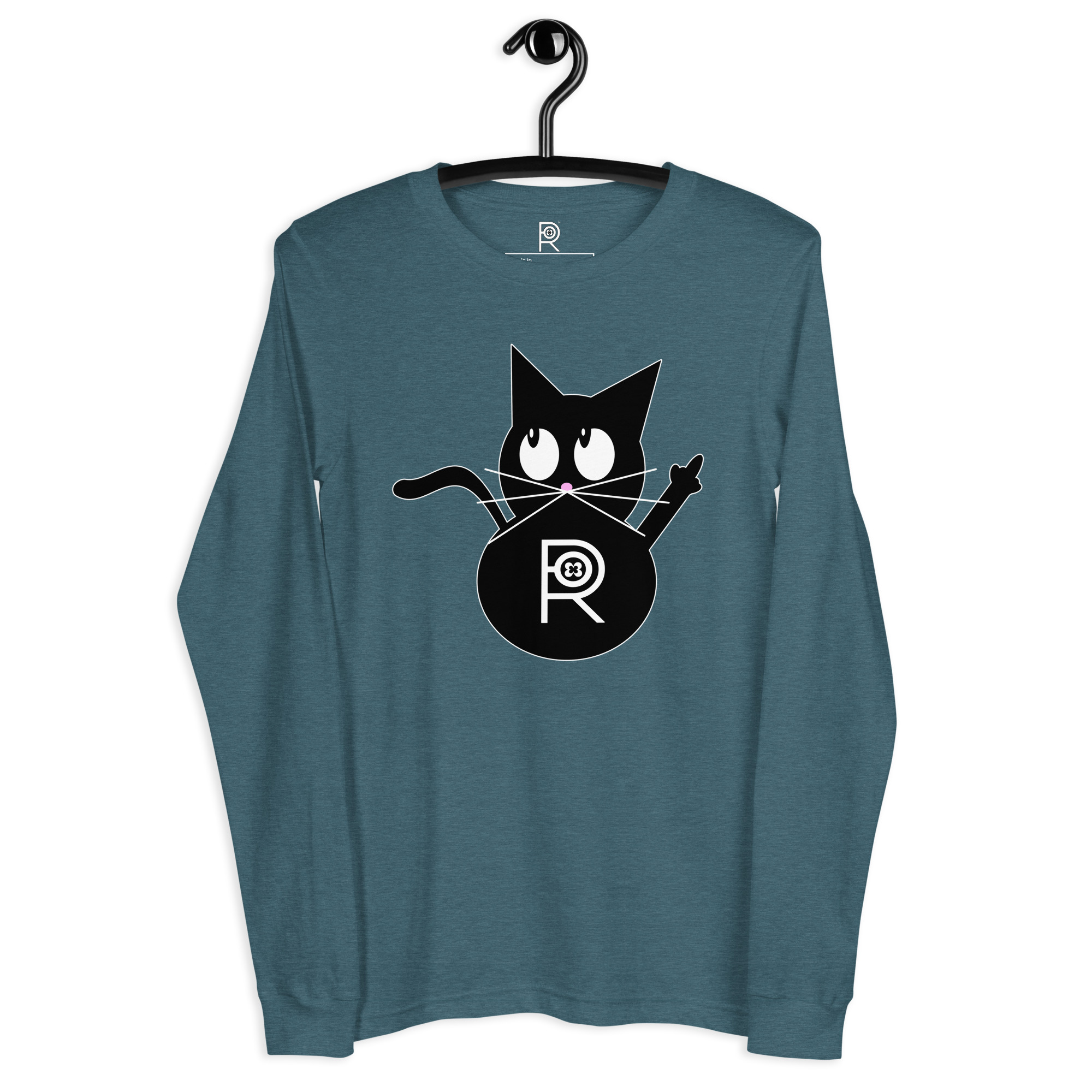 R - Resistance Kitty FU Dark Style Unisex Long Sleeve Tee - Image 13