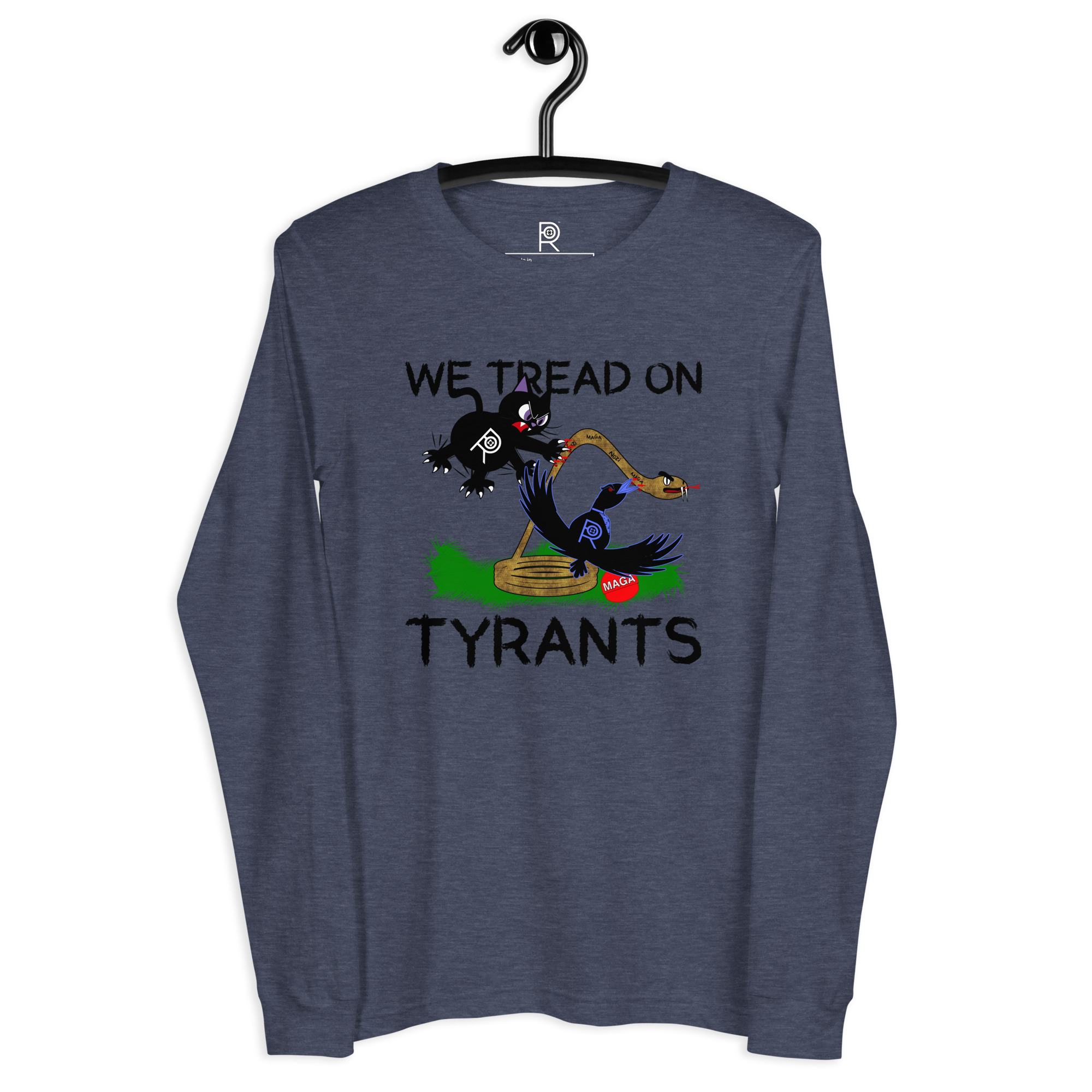R - We Tread On Tyrants Light Style Unisex Long Sleeve Tee - Image 8