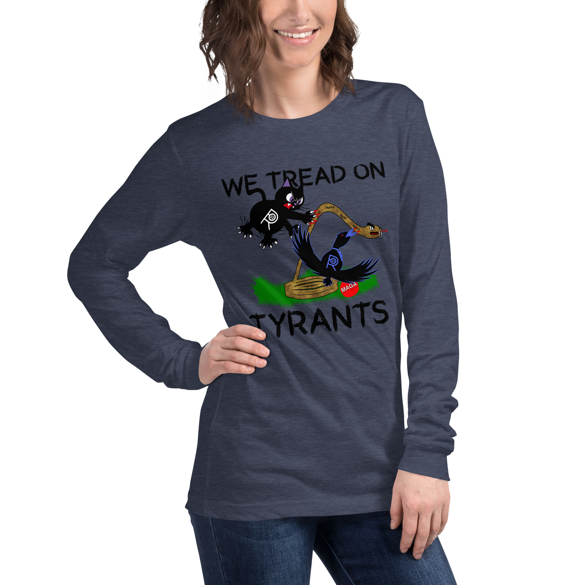 R - We Tread On Tyrants Light Style Unisex Long Sleeve Tee - Image 2