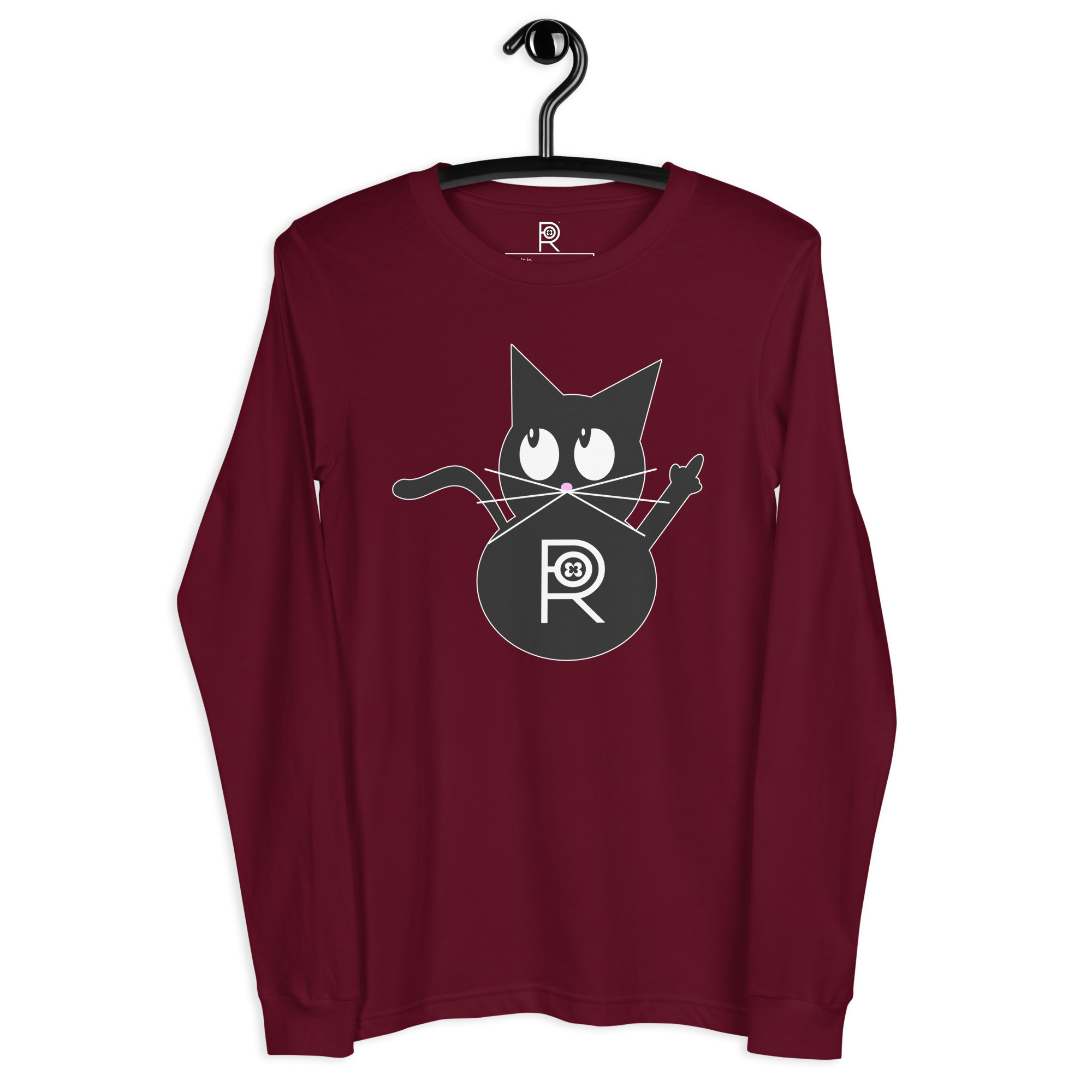 R - Resistance Kitty FU Dark Style Unisex Long Sleeve Tee - Image 9