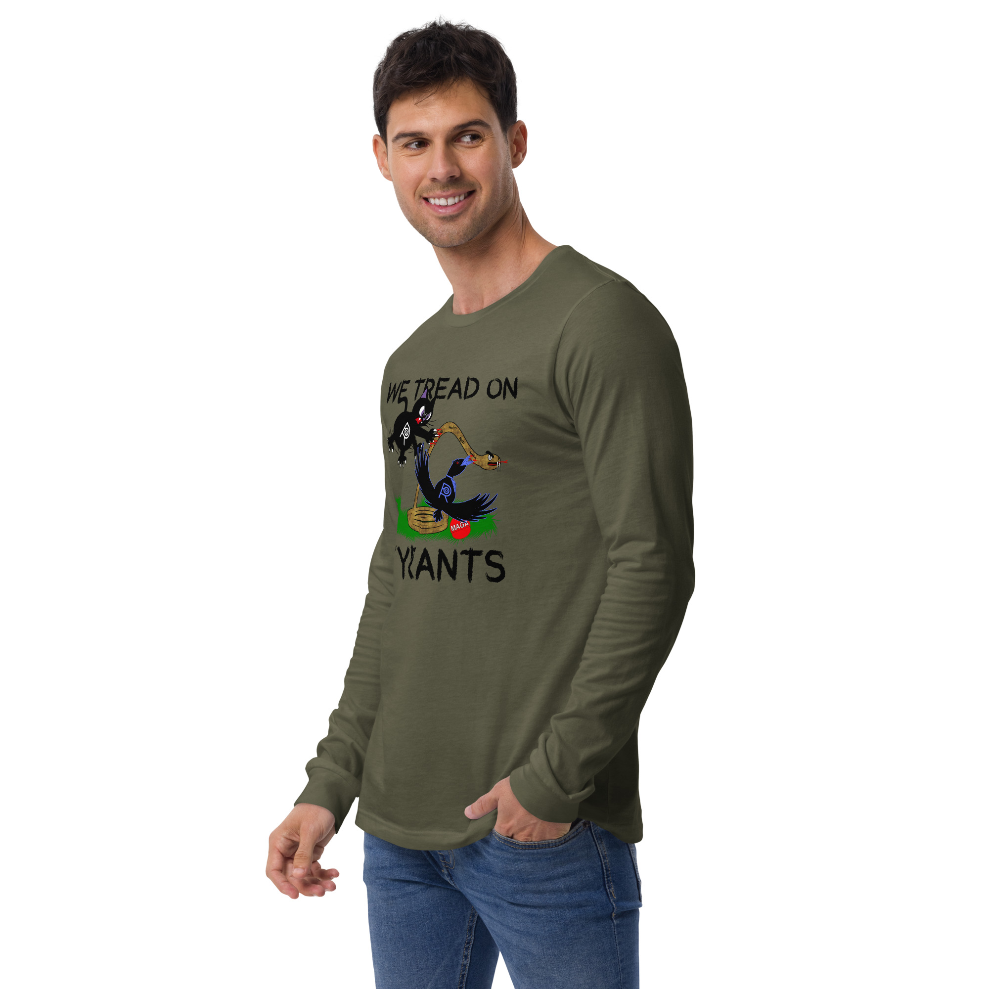 R - We Tread On Tyrants Light Style Unisex Long Sleeve Tee - Image 5