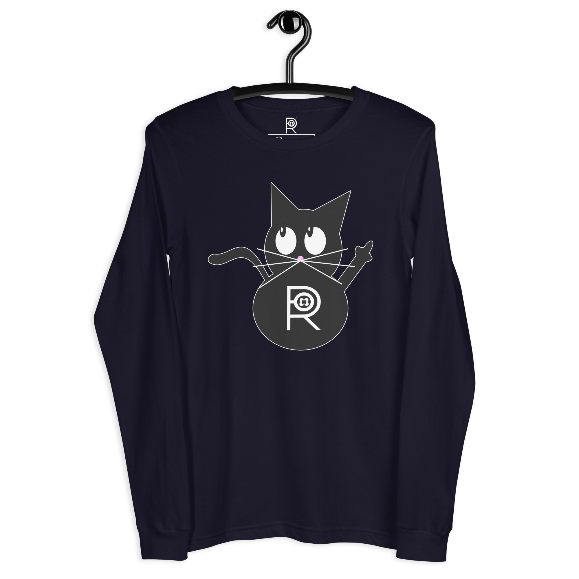 R - Resistance Kitty FU Dark Style Unisex Long Sleeve Tee - Image 8