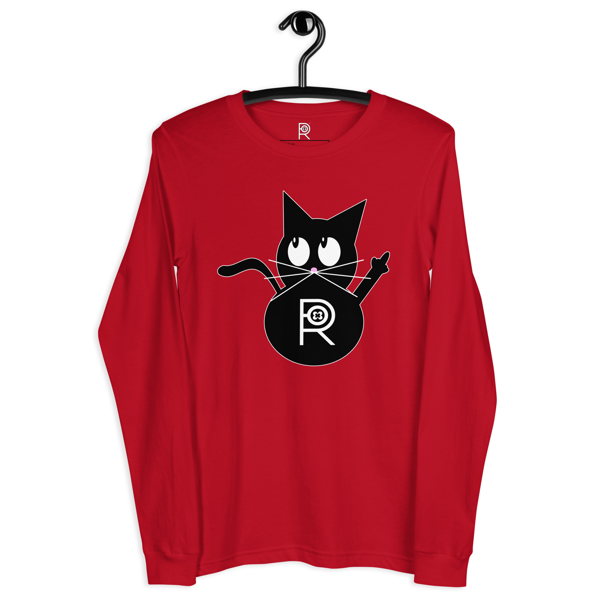 R - Resistance Kitty FU Dark Style Unisex Long Sleeve Tee - Image 10