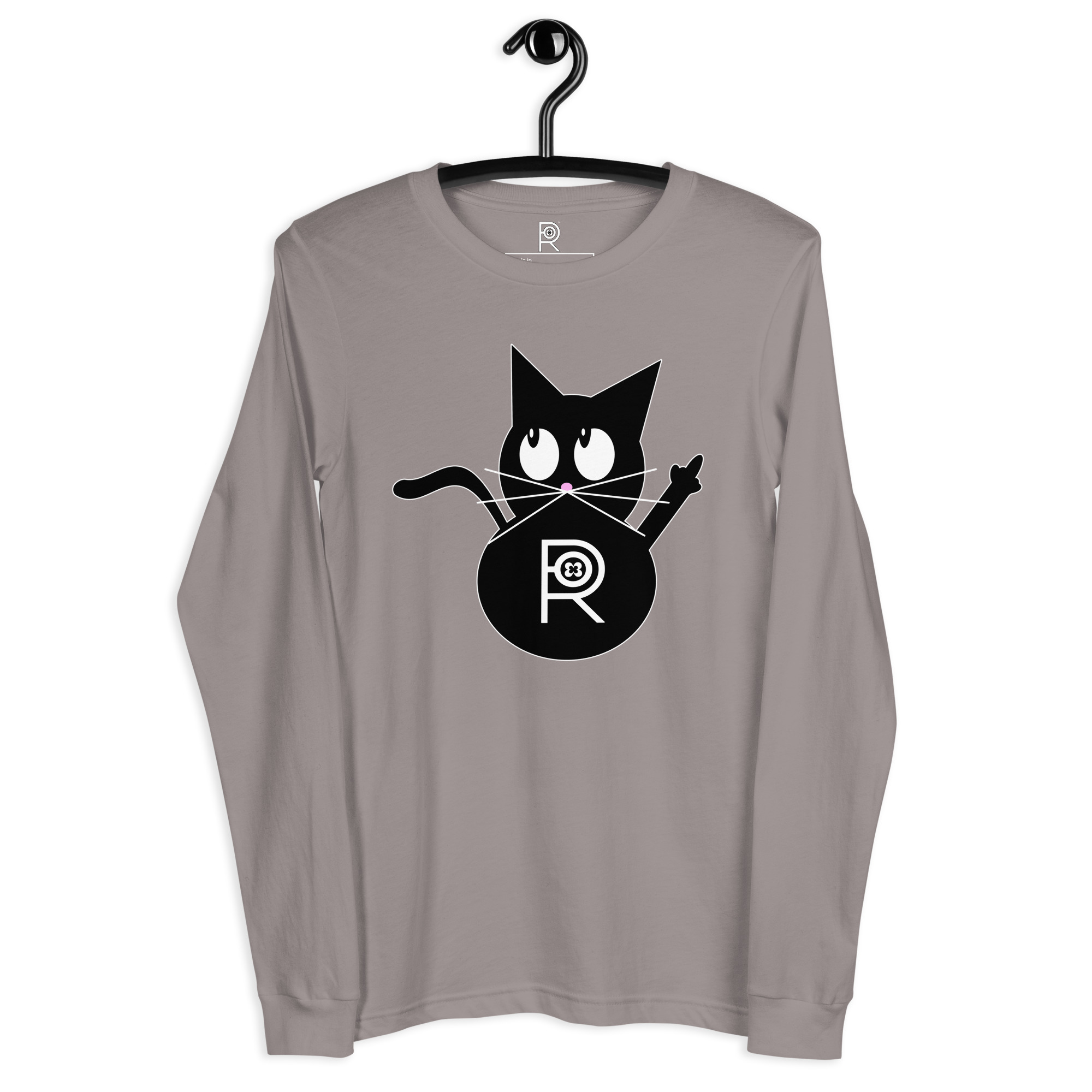 R - Resistance Kitty FU Dark Style Unisex Long Sleeve Tee - Image 16