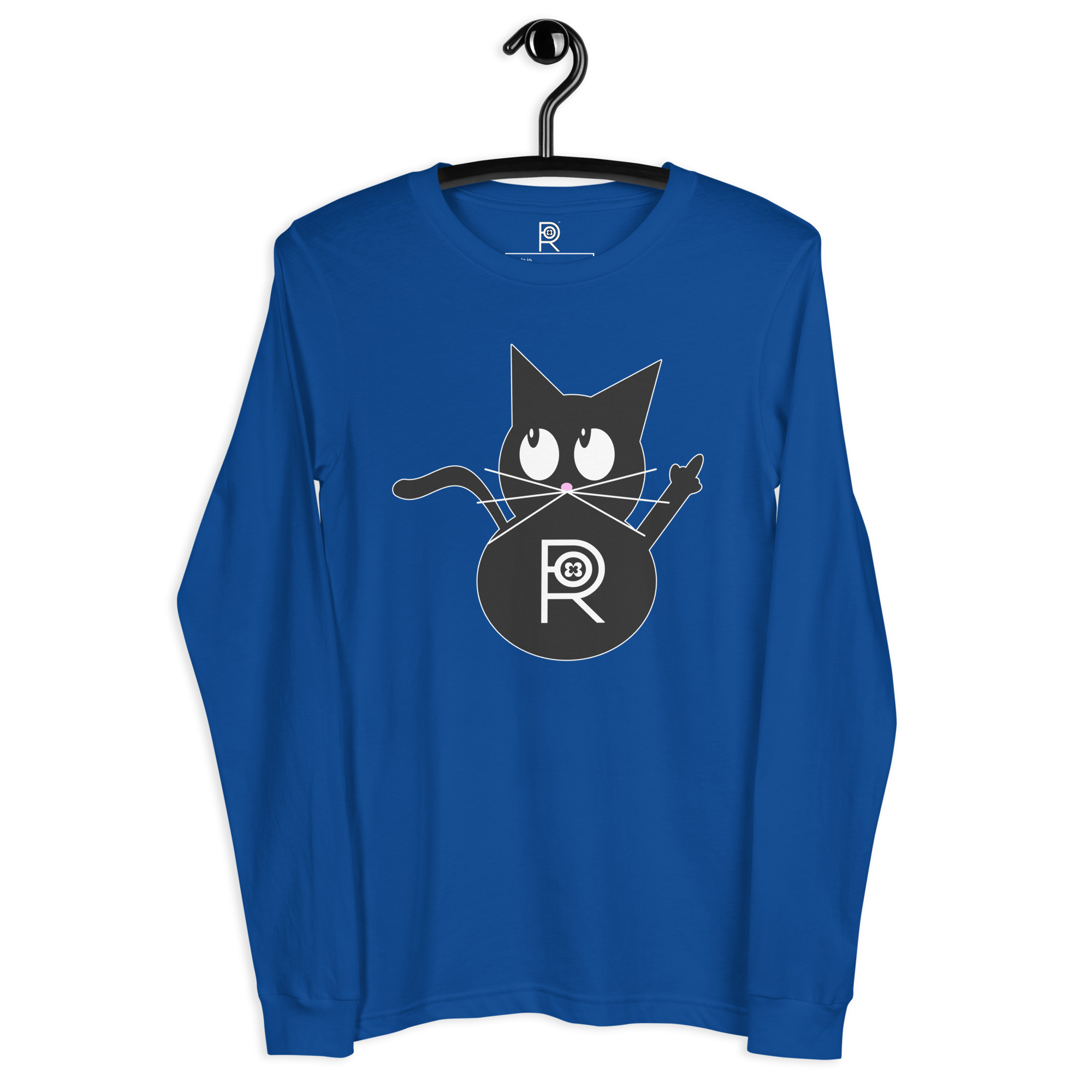 R - Resistance Kitty FU Dark Style Unisex Long Sleeve Tee - Image 12
