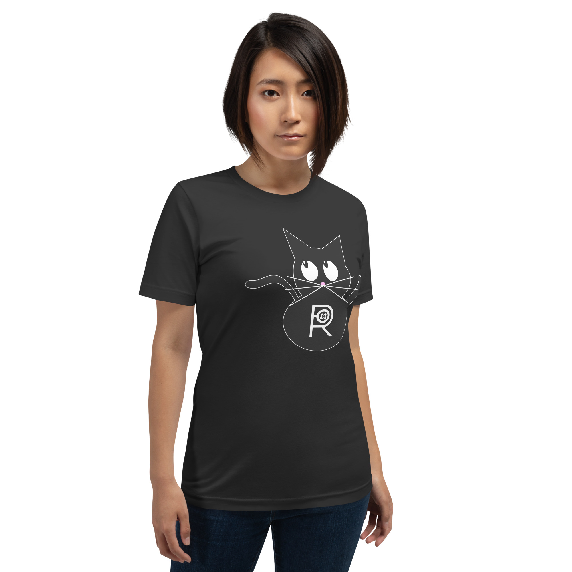 R - Resistance Kitty FU Dark Style Unisex T-shirt - Image 5